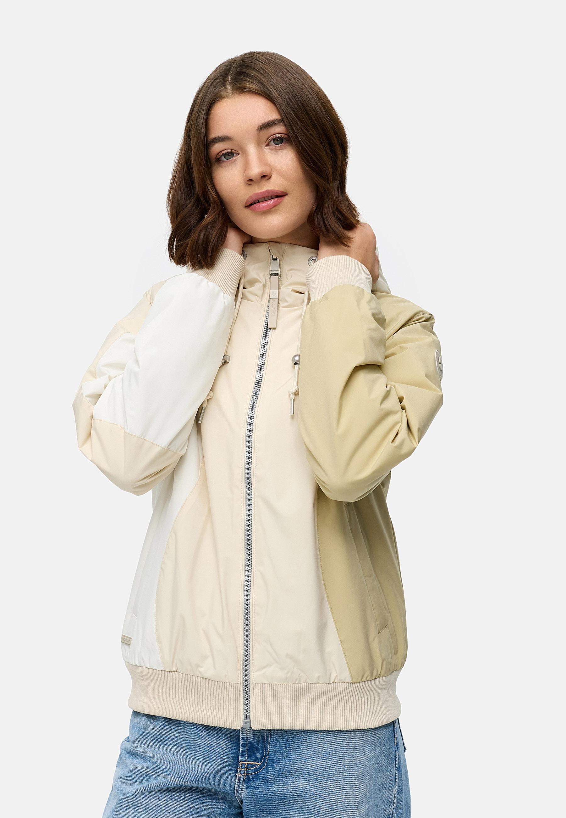 Wasserdichte Winterjacke mit Kapuze "Oggie Block Warm" Ecru