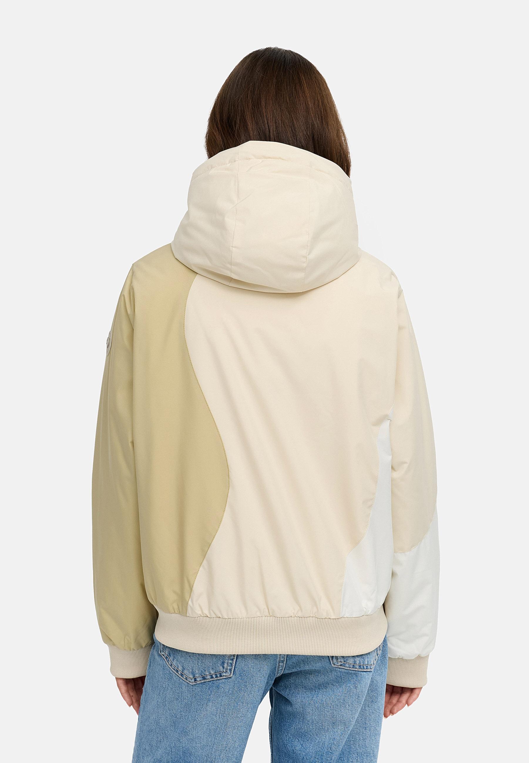 Wasserdichte Winterjacke mit Kapuze "Oggie Block Warm" Ecru