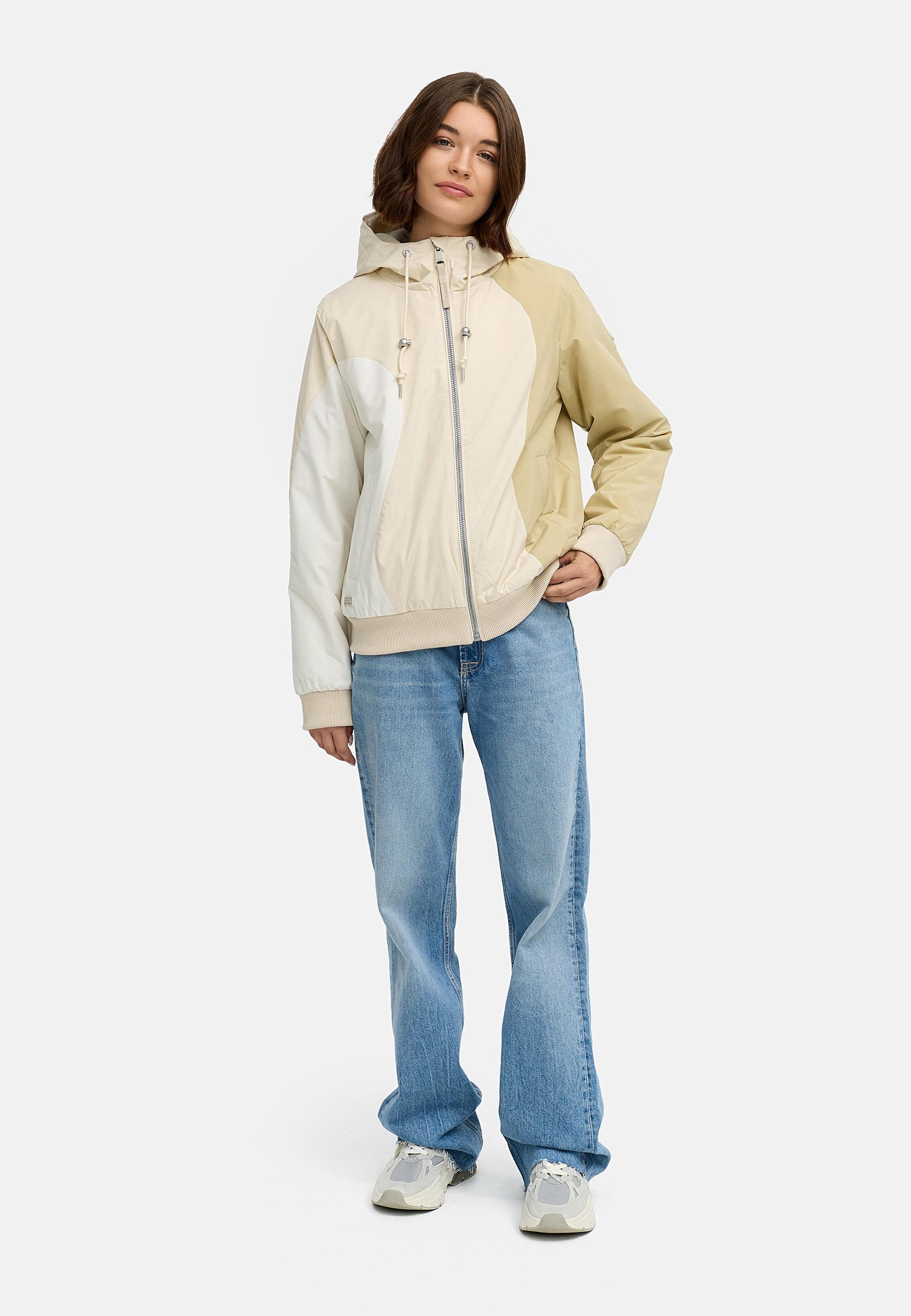 Wasserdichte Winterjacke mit Kapuze "Oggie Block Warm" Ecru