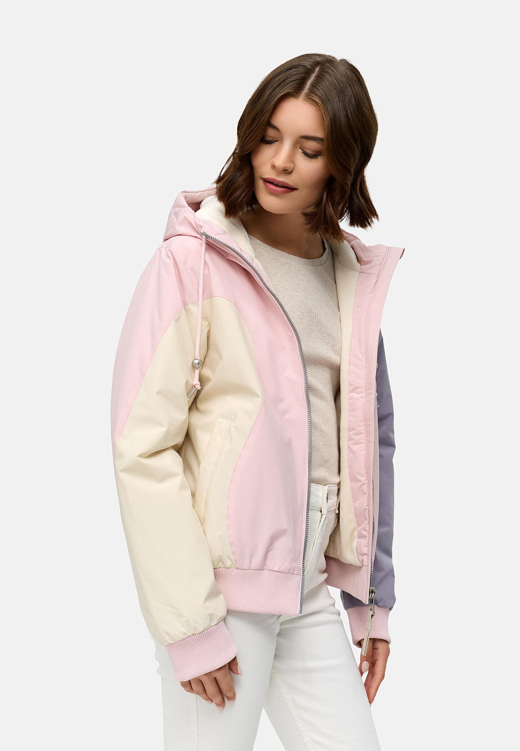 Wasserdichte Winterjacke mit Kapuze "Oggie Block Warm" Marshmallow