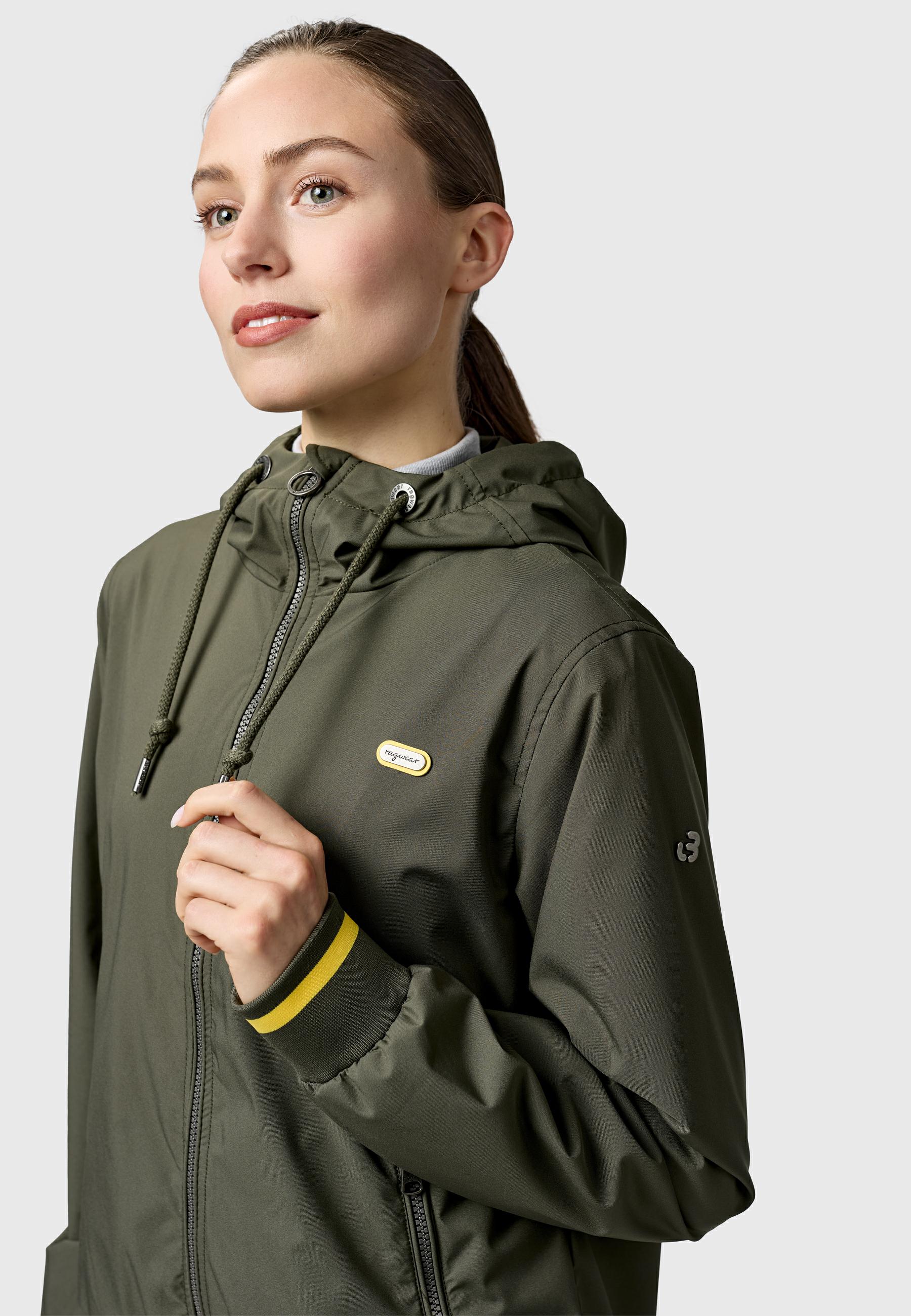 Wasserdichte Funktionsjacke mit Kapuze "Oggie Sporty" Dark Olive