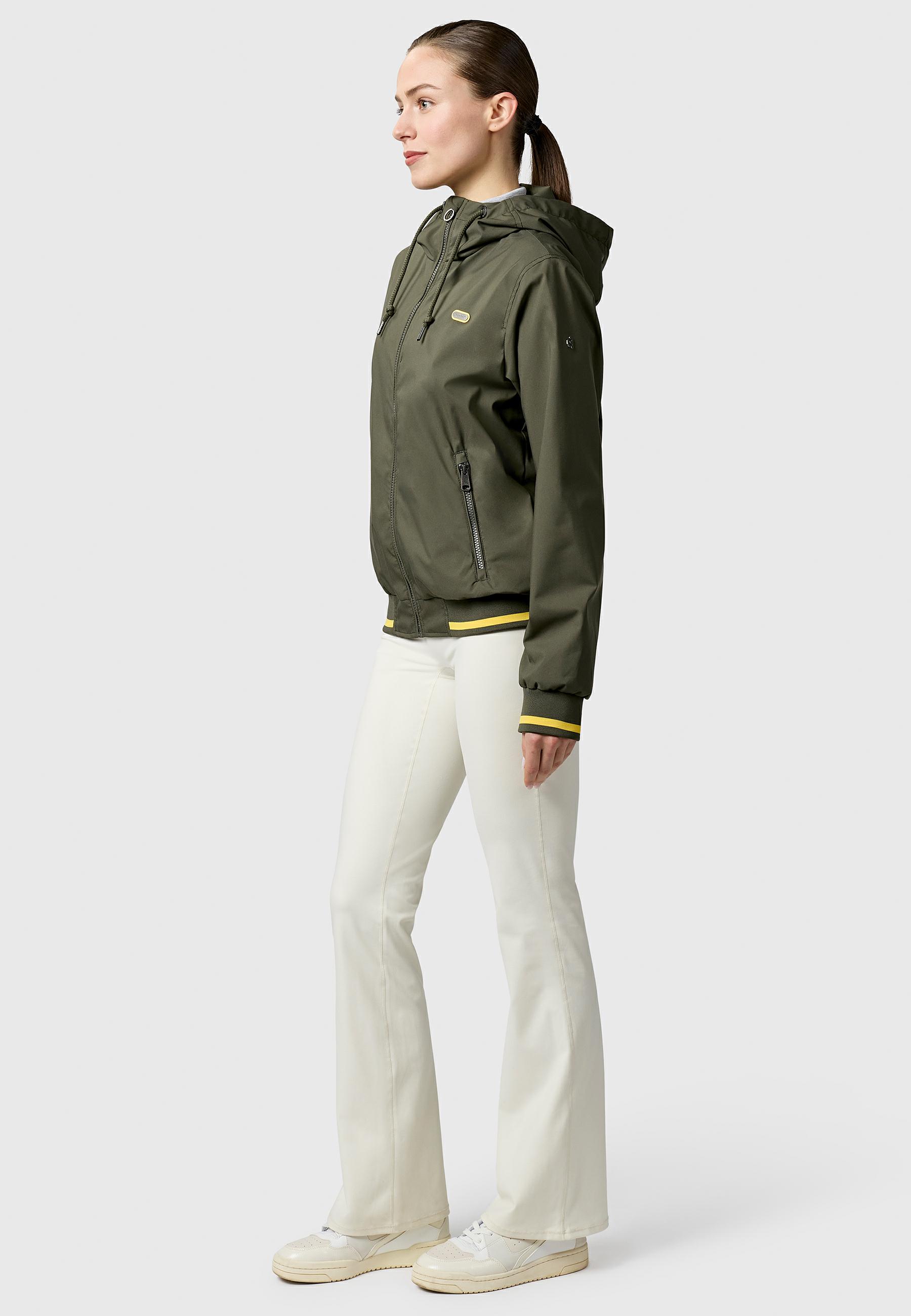 Wasserdichte Funktionsjacke mit Kapuze "Oggie Sporty" Dark Olive