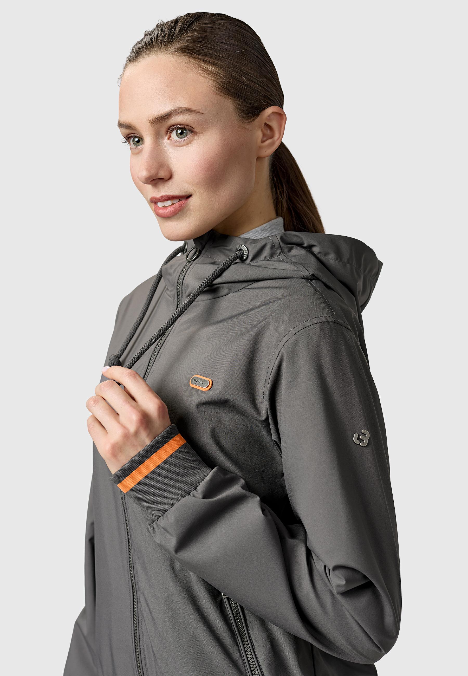 Wasserdichte Funktionsjacke mit Kapuze "Oggie Sporty" Stone Grey