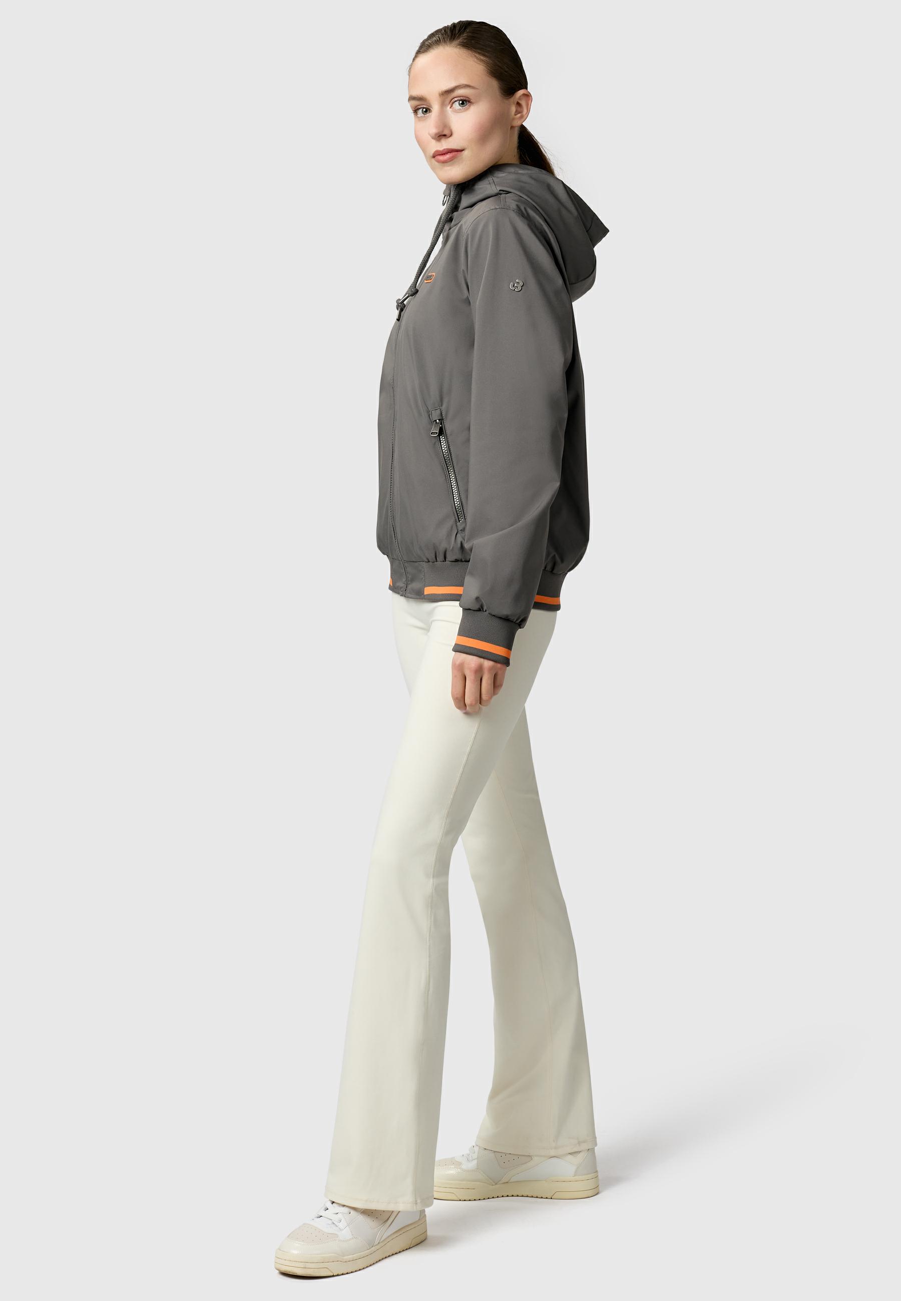 Wasserdichte Funktionsjacke mit Kapuze "Oggie Sporty" Stone Grey