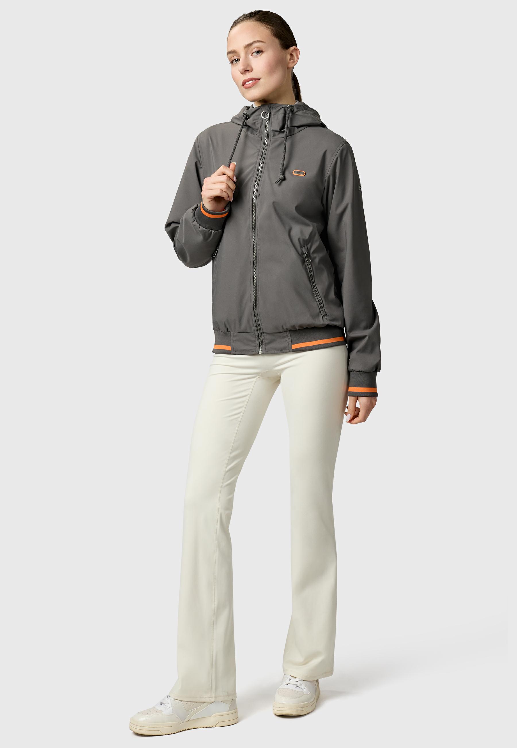 Wasserdichte Funktionsjacke mit Kapuze "Oggie Sporty" Stone Grey