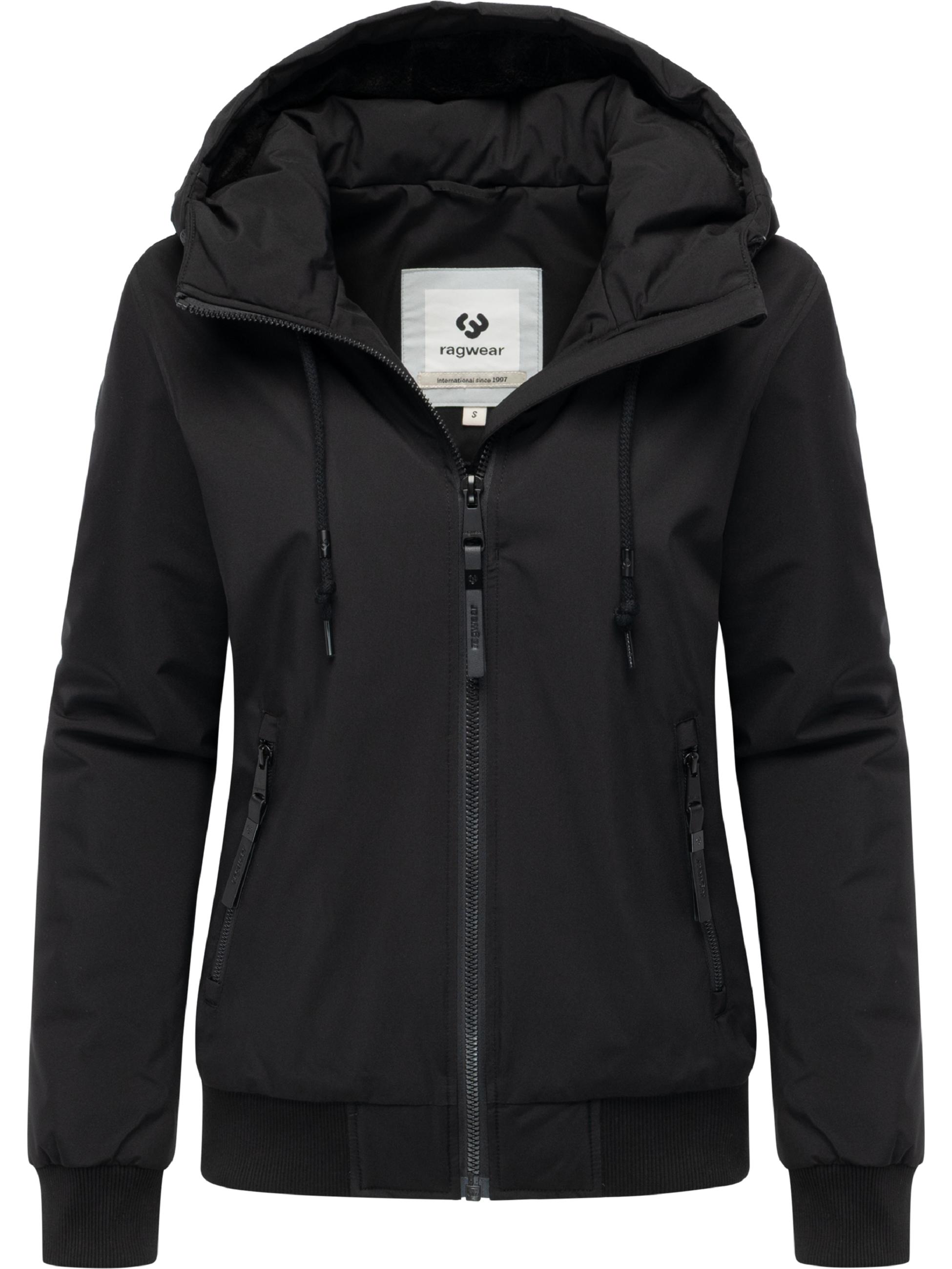 Bomberjacke mit Kapuze "Oggie Warm" Black