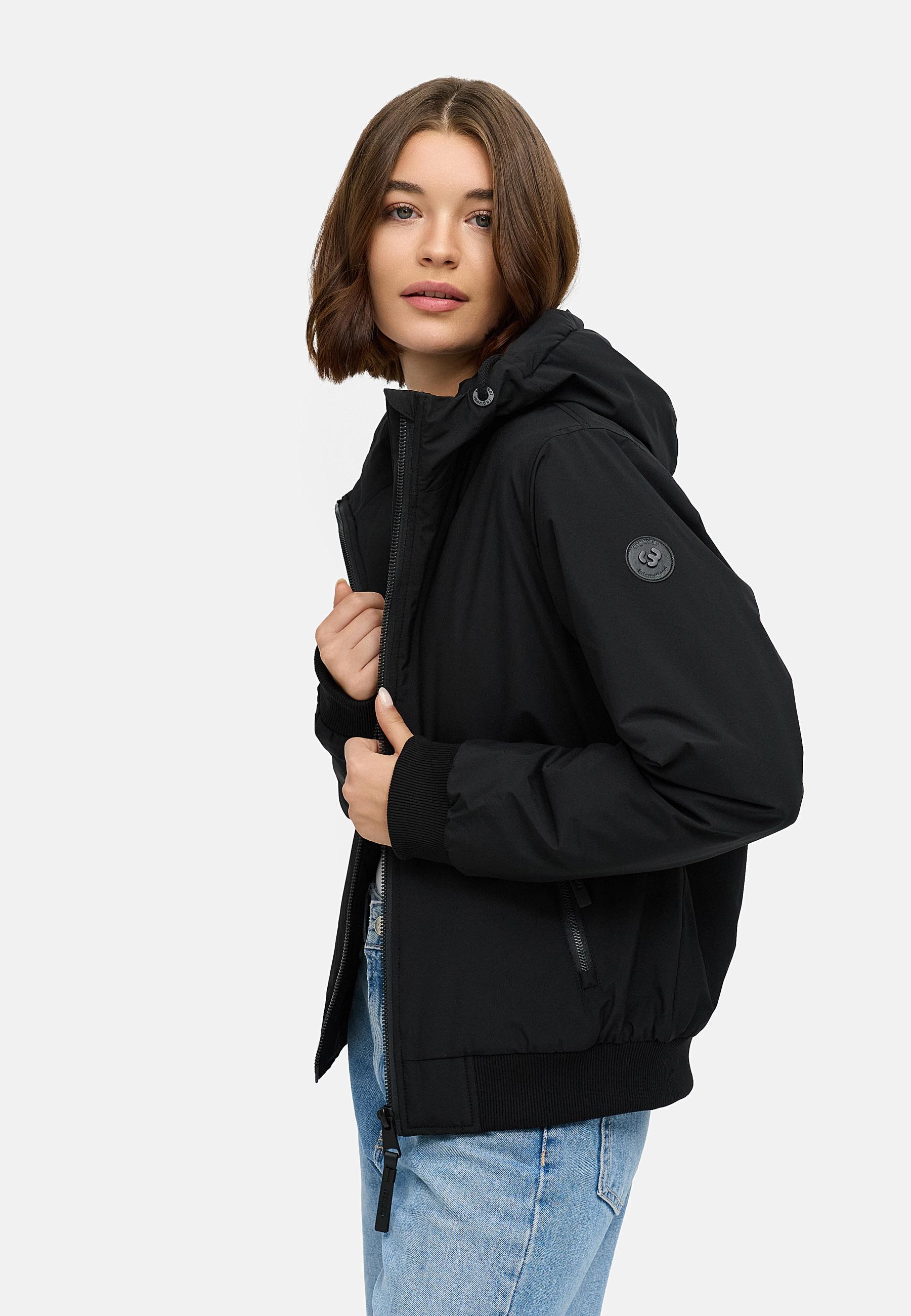 Bomberjacke mit Kapuze "Oggie Warm" Black