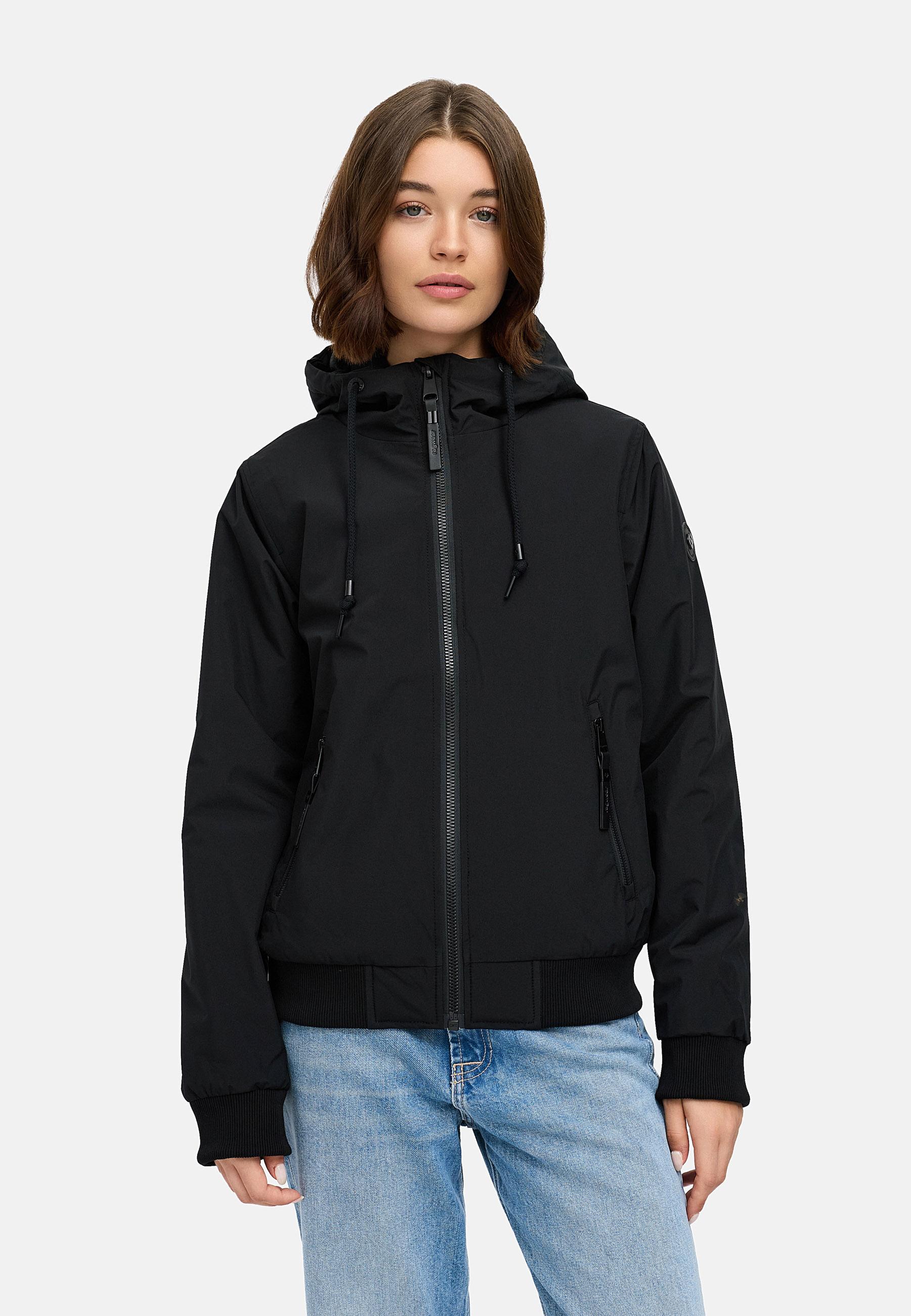 Bomberjacke mit Kapuze "Oggie Warm" Black