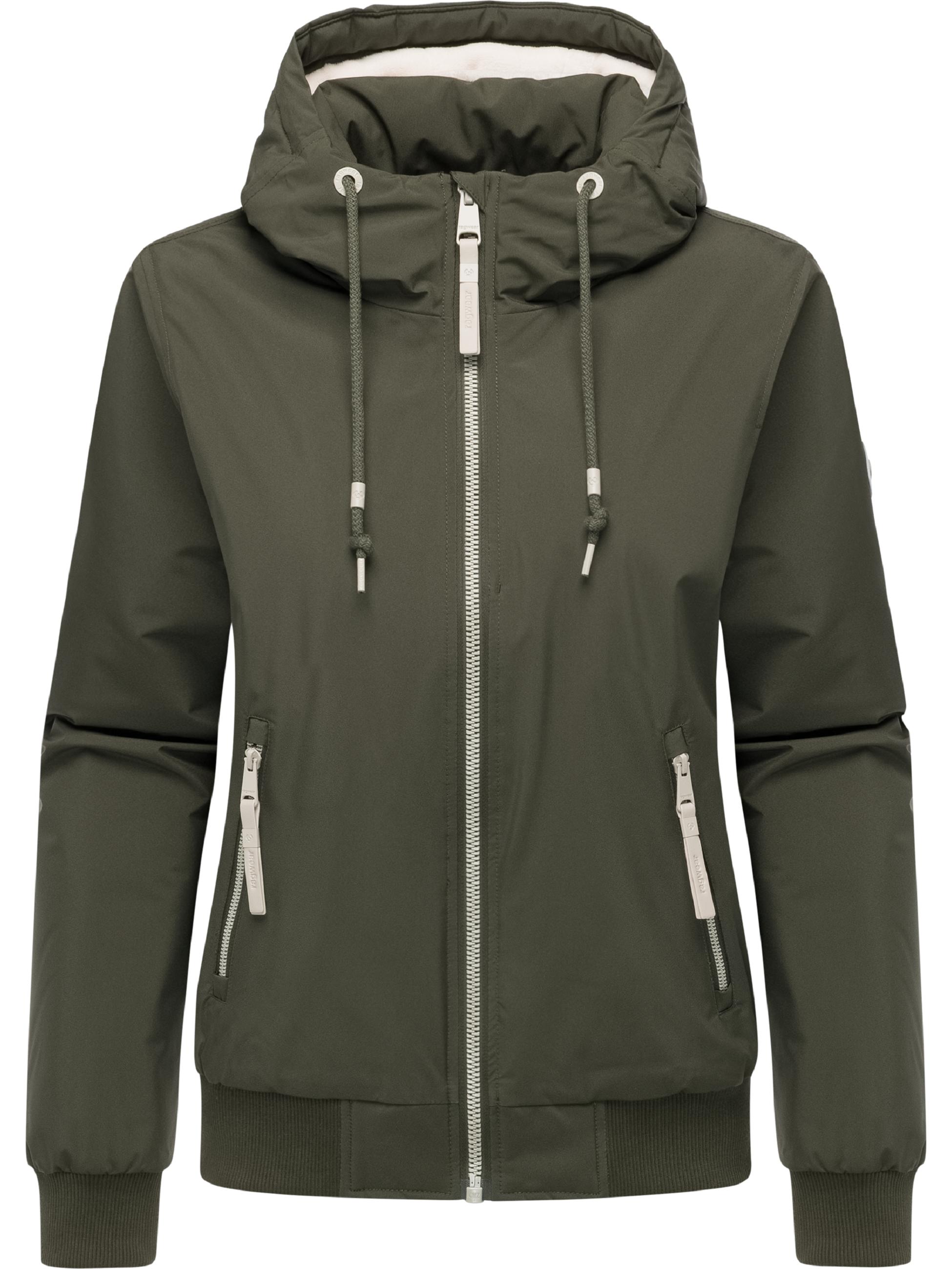 Bomberjacke mit Kapuze Oggie Warm YOUMODO Dark Olive