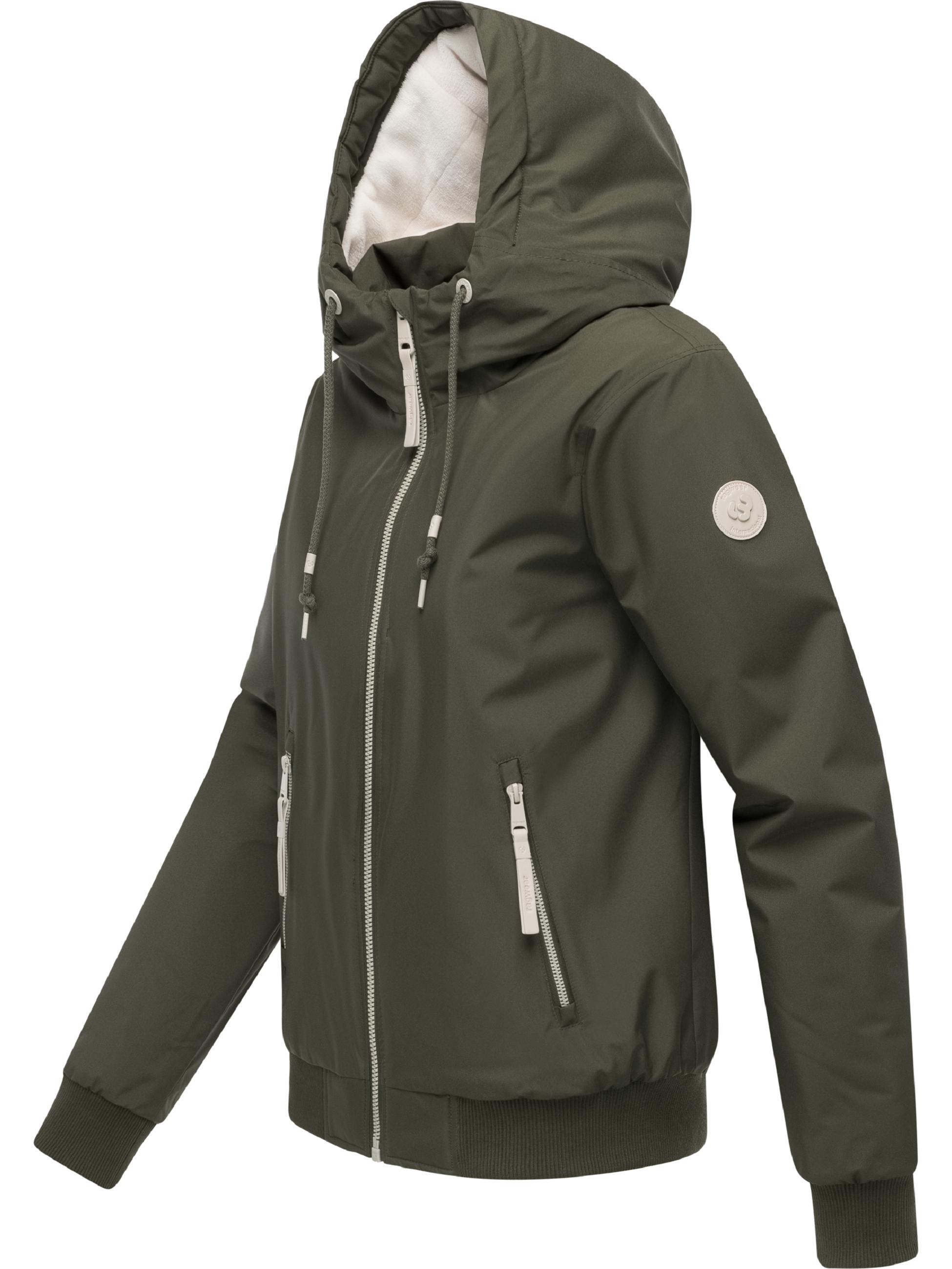 Bomberjacke mit Kapuze Oggie Warm YOUMODO Dark Olive