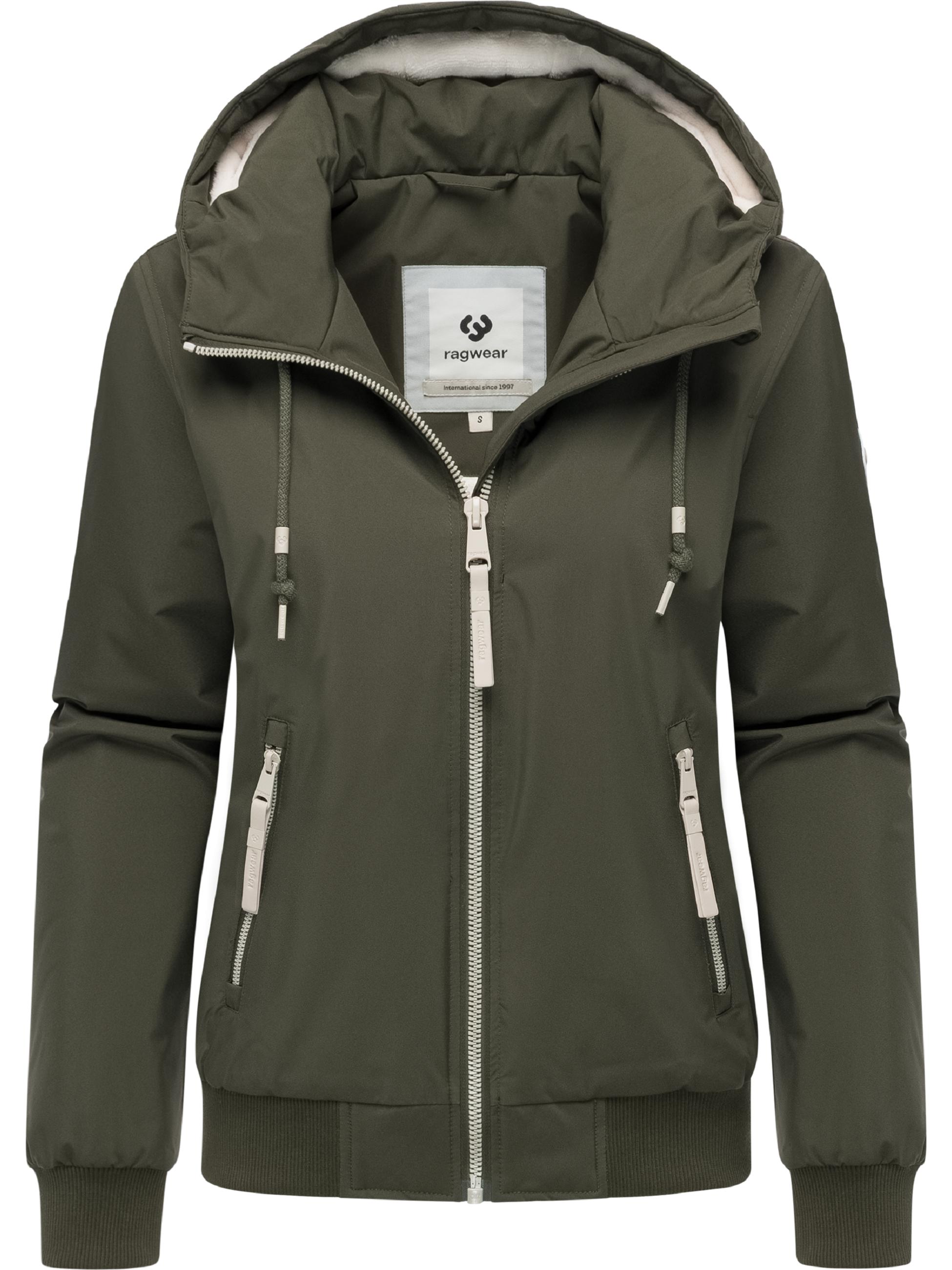 Bomberjacke mit Kapuze Oggie Warm YOUMODO Dark Olive