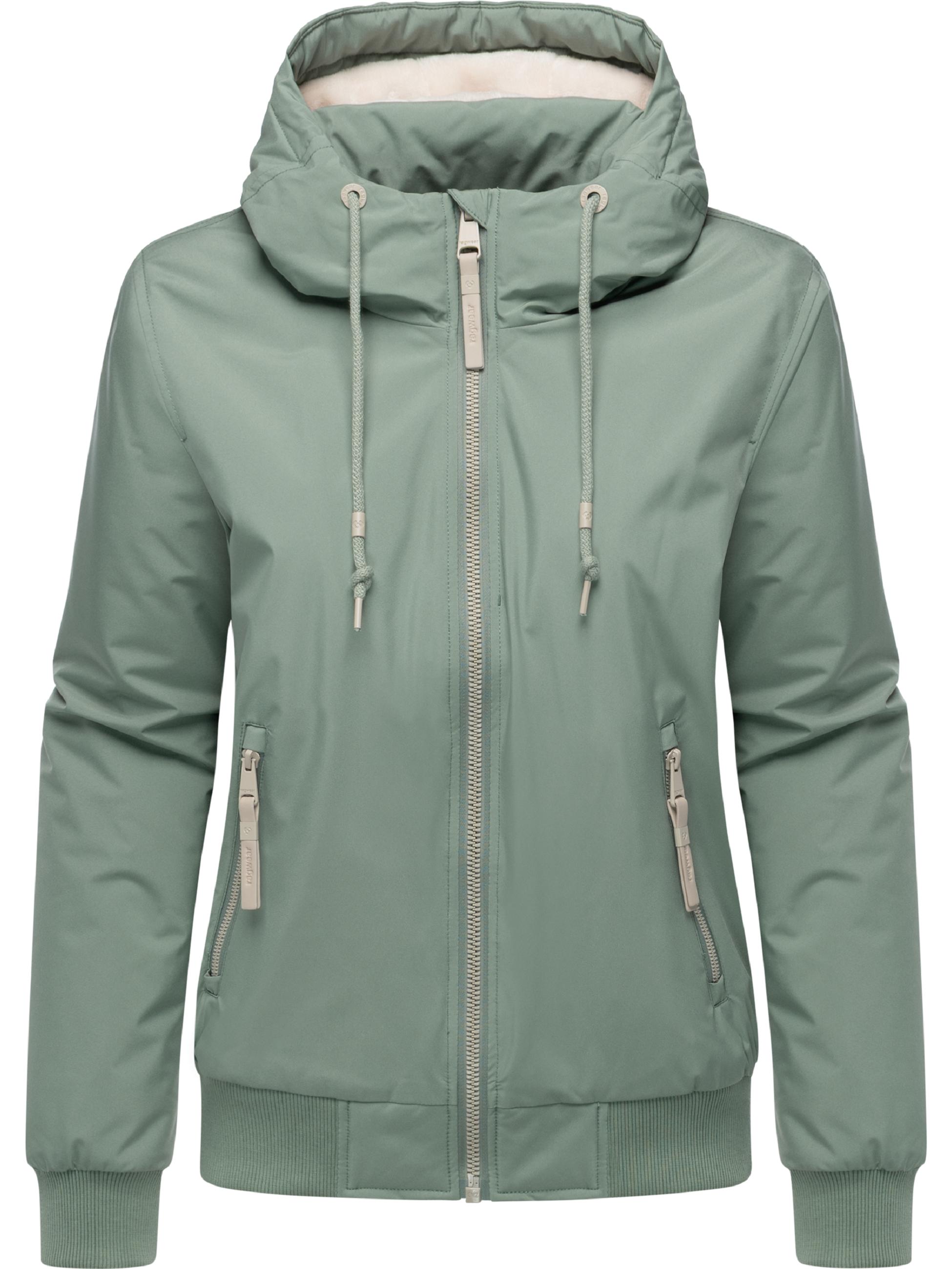 Bomberjacke mit Kapuze "Oggie Warm" Dusty Green