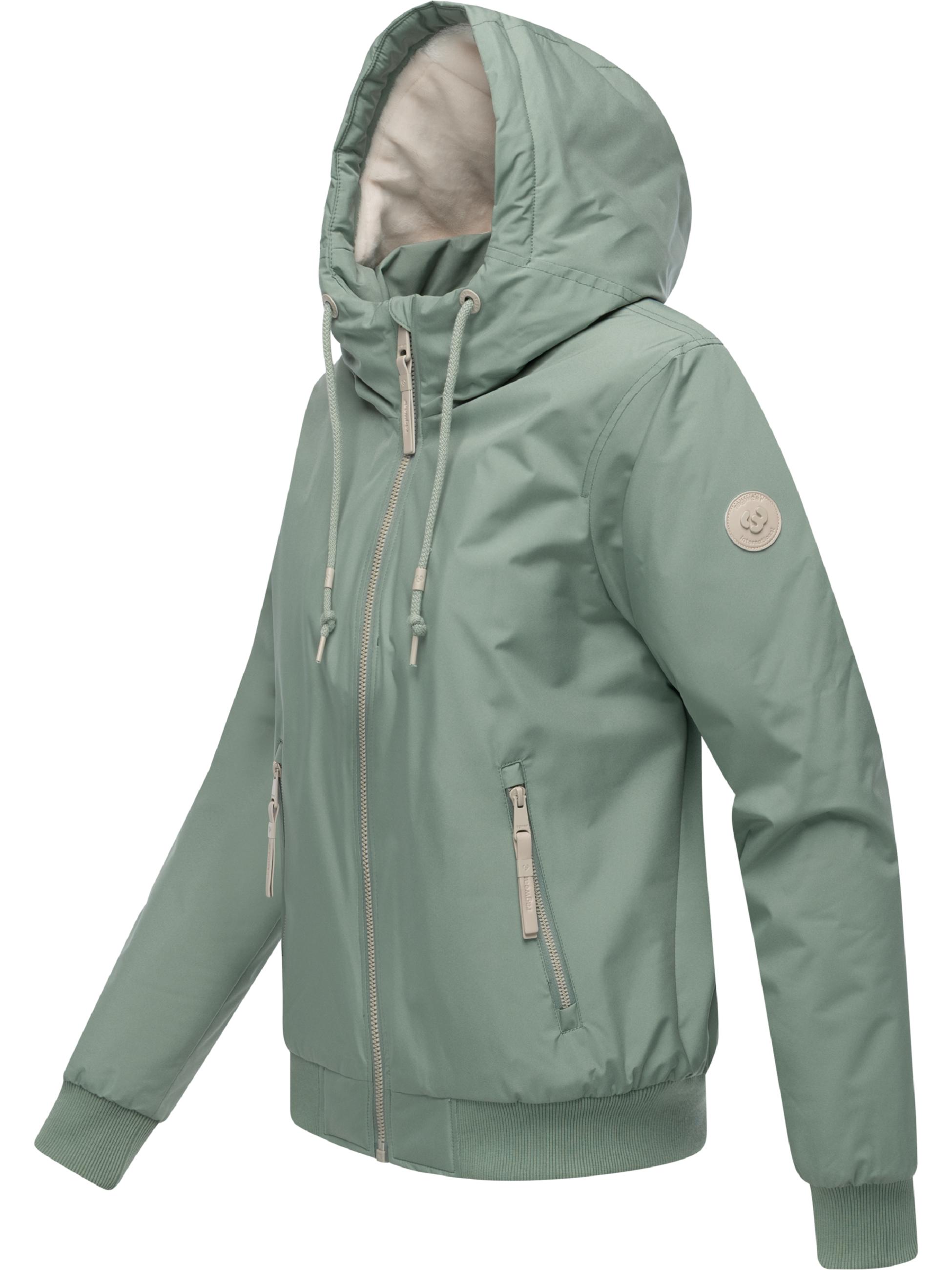 Bomberjacke mit Kapuze "Oggie Warm" Dusty Green