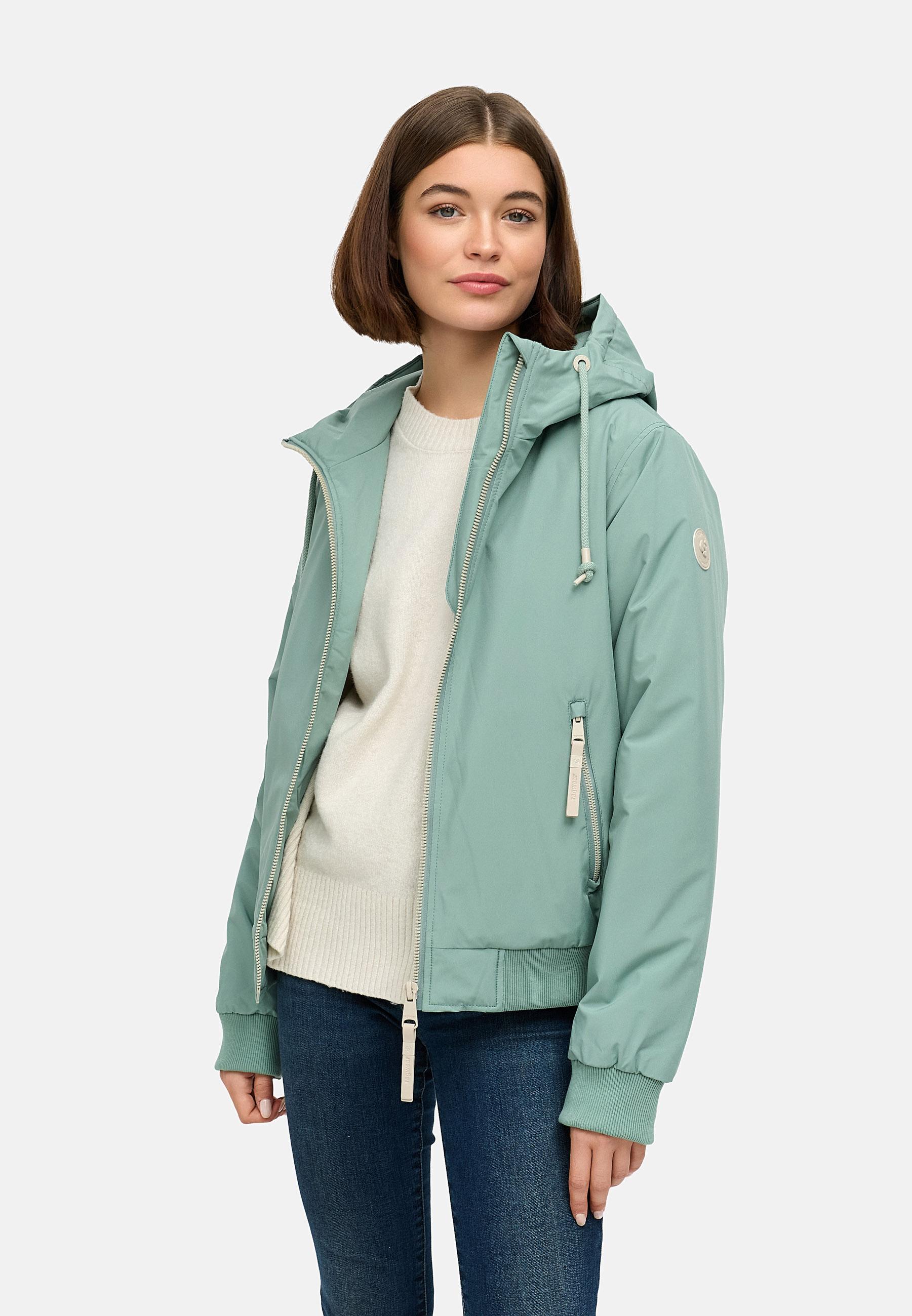 Bomberjacke mit Kapuze "Oggie Warm" Dusty Green