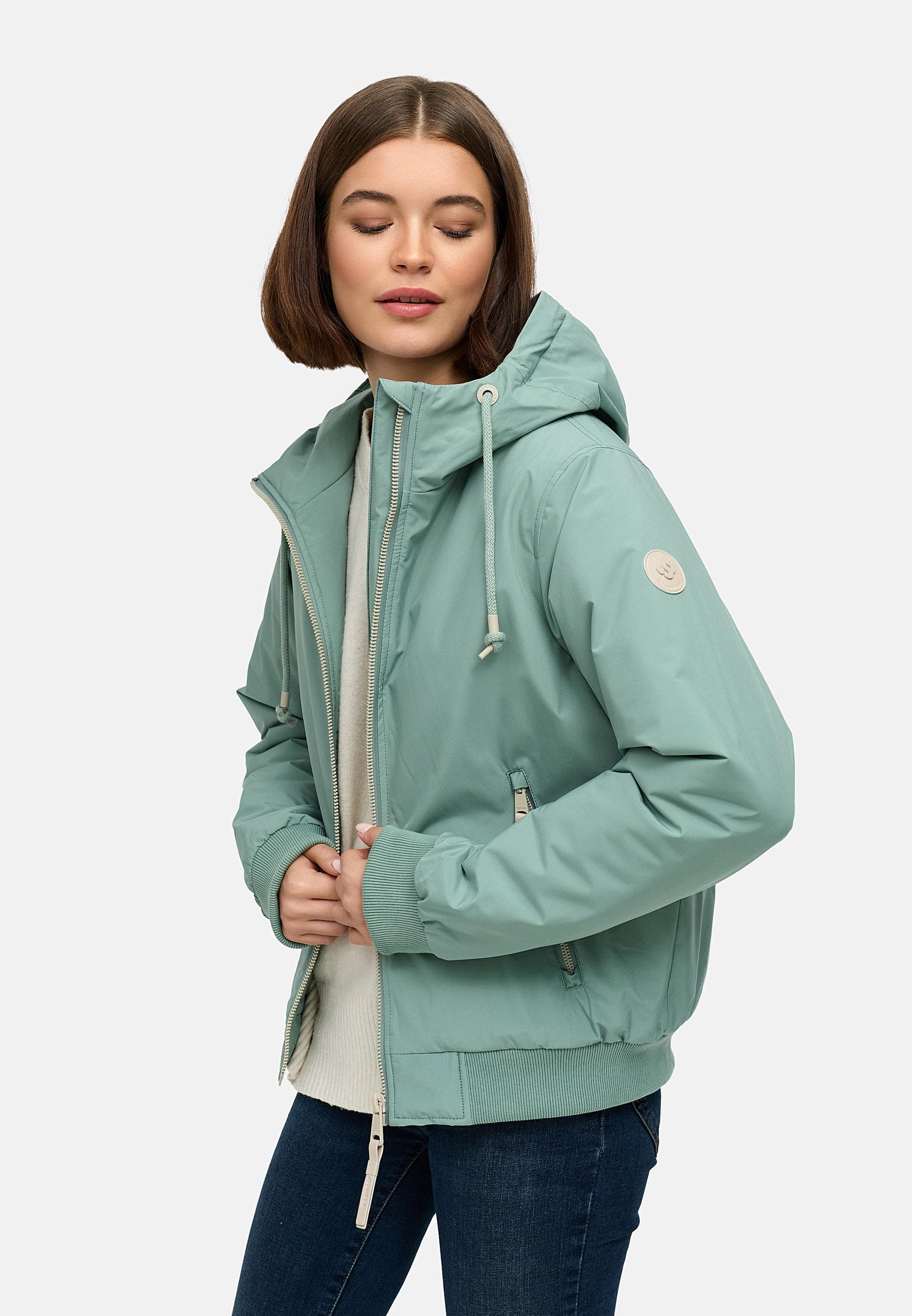 Bomberjacke mit Kapuze "Oggie Warm" Dusty Green