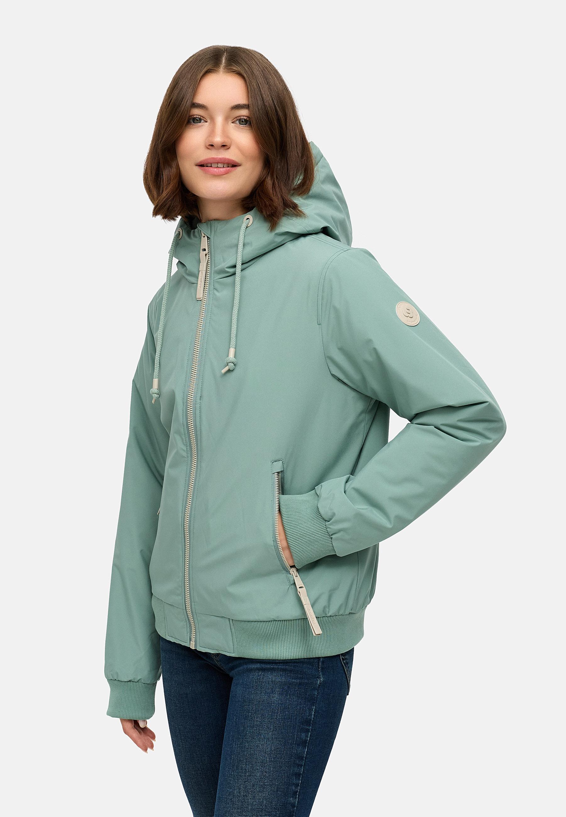 Bomberjacke mit Kapuze "Oggie Warm" Dusty Green
