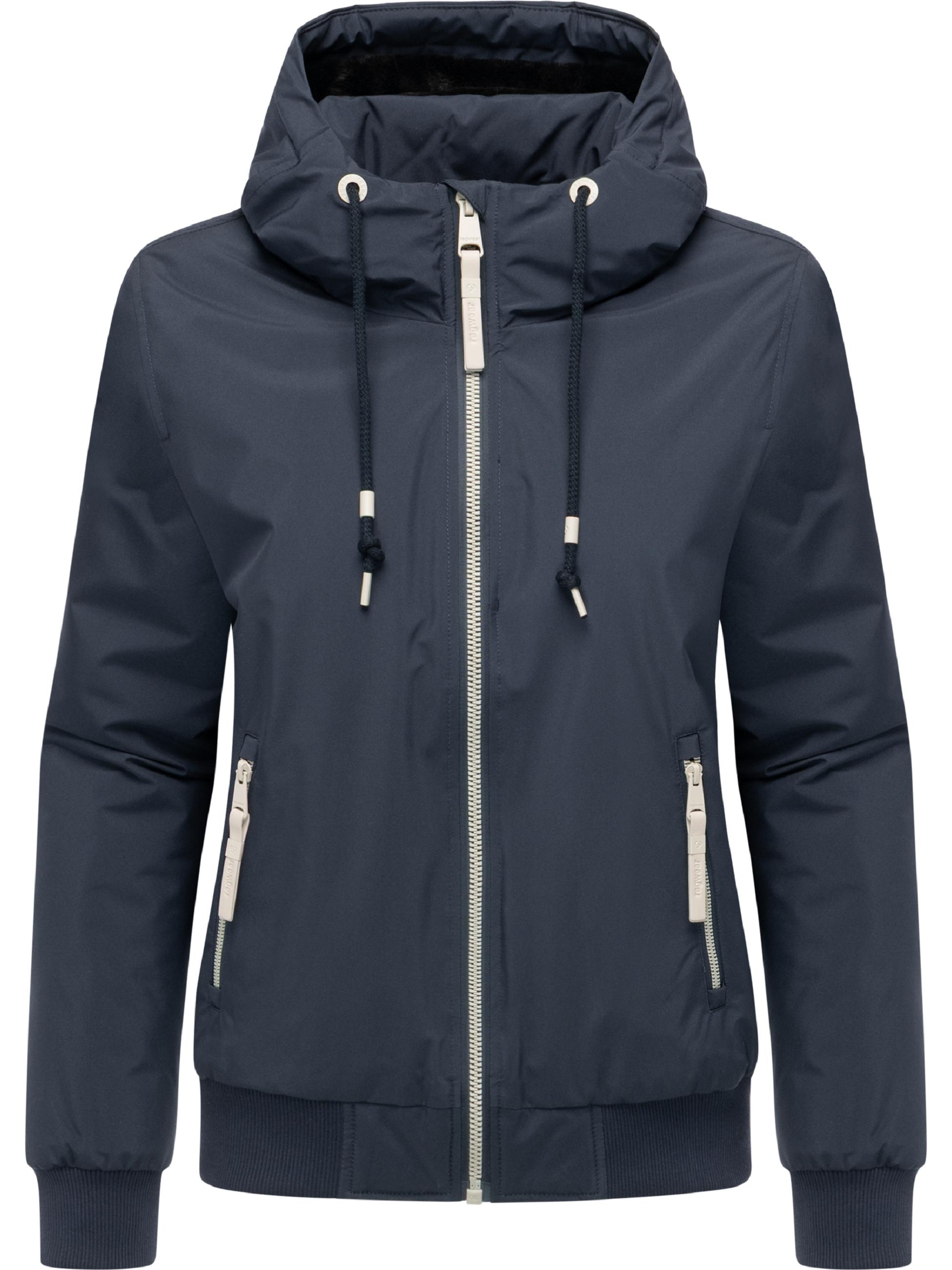 Bomberjacke mit Kapuze "Oggie Warm" Navy