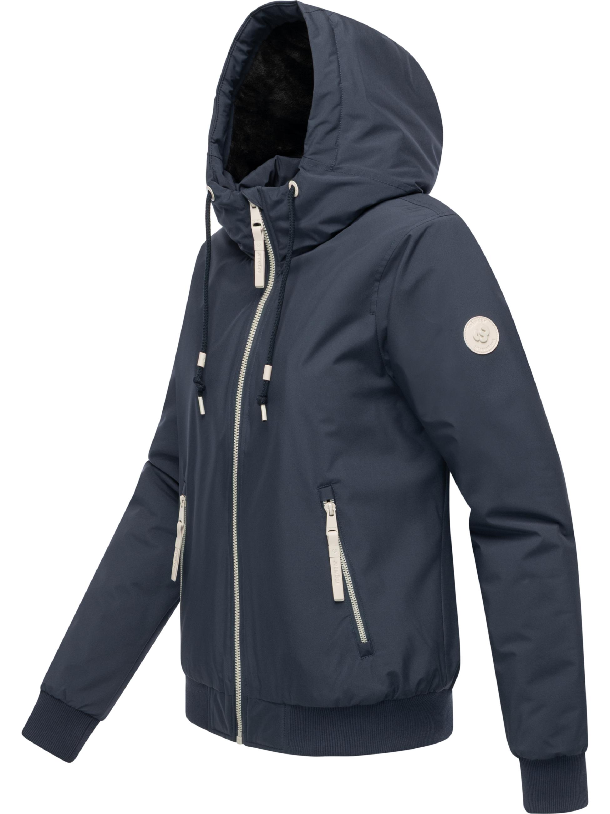 Bomberjacke mit Kapuze "Oggie Warm" Navy