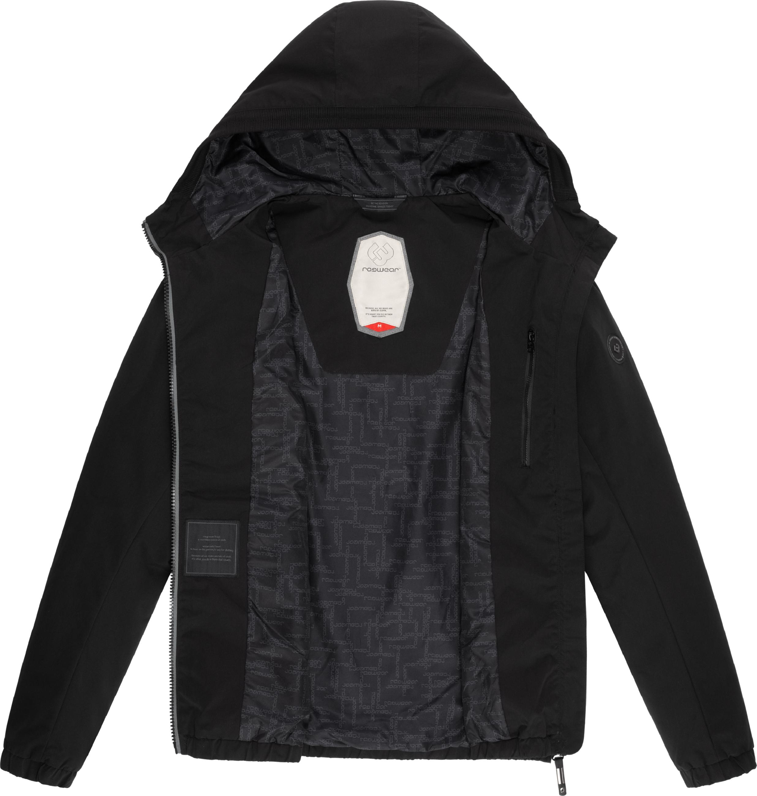 Leichte Übergangsjacke mit Kapuze "Olssen" Black