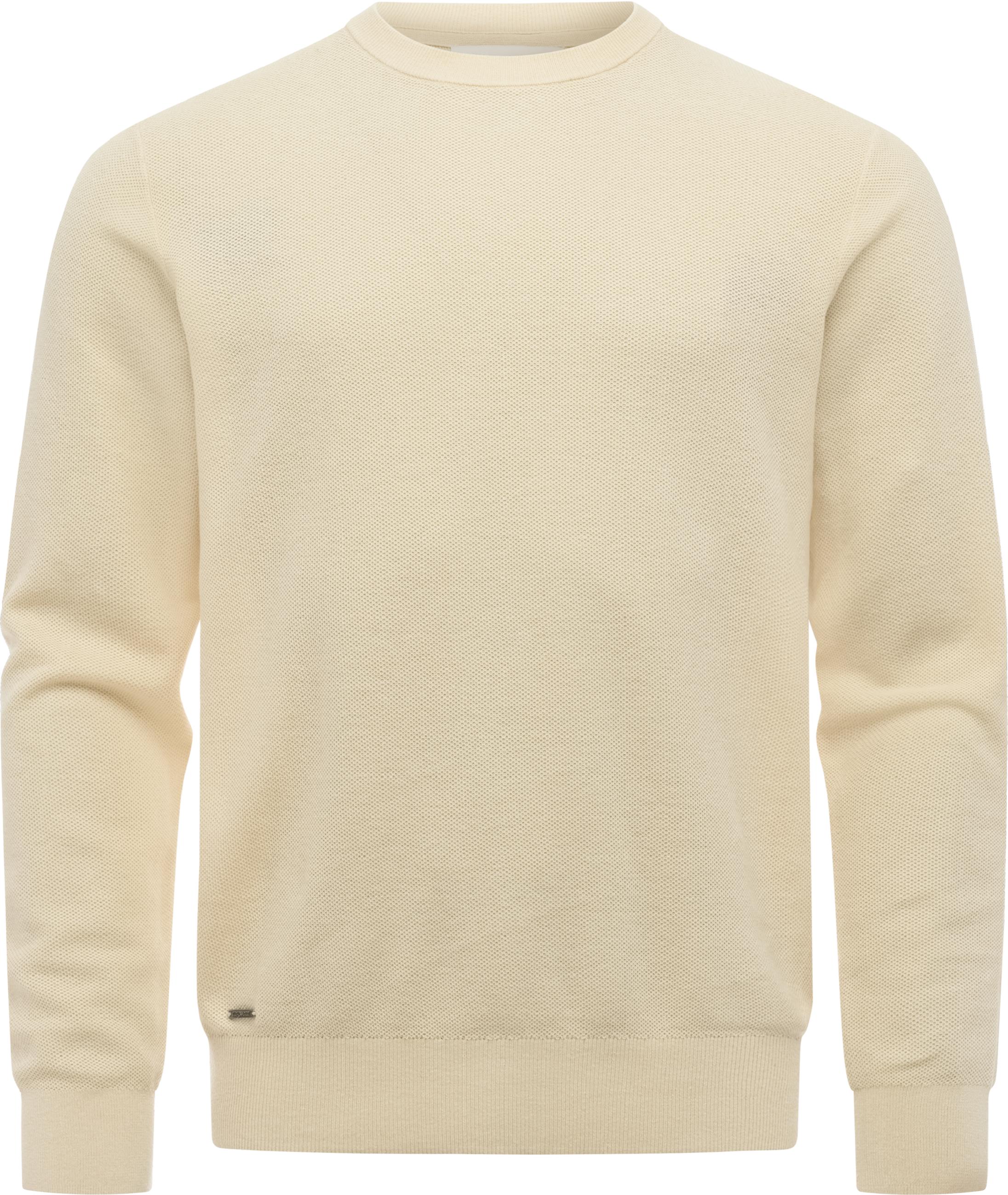 Strickpullover mit Rundhals-Ausschnitt "Orien" Ecru