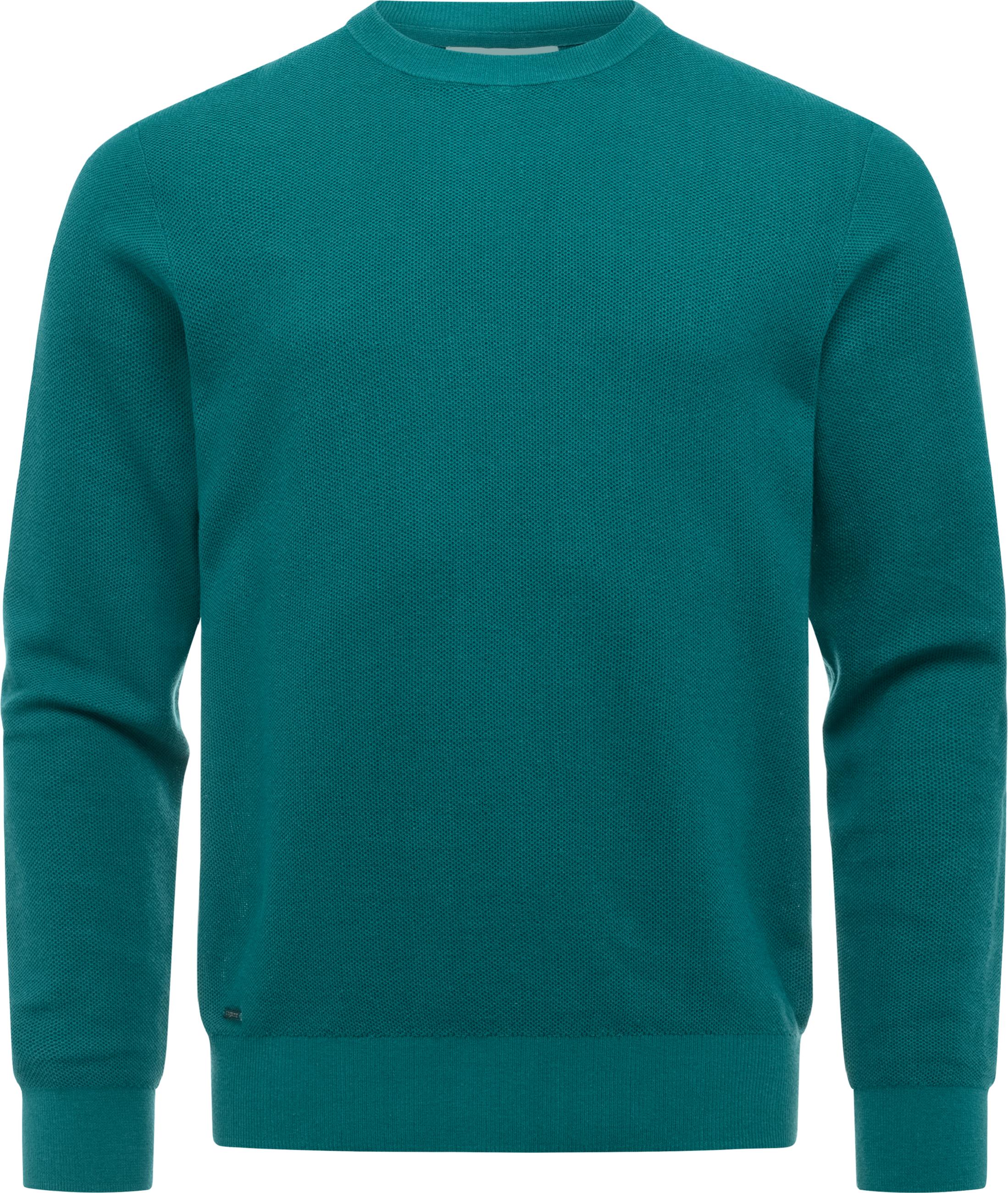 Strickpullover mit Rundhals-Ausschnitt "Orien" Teal Green