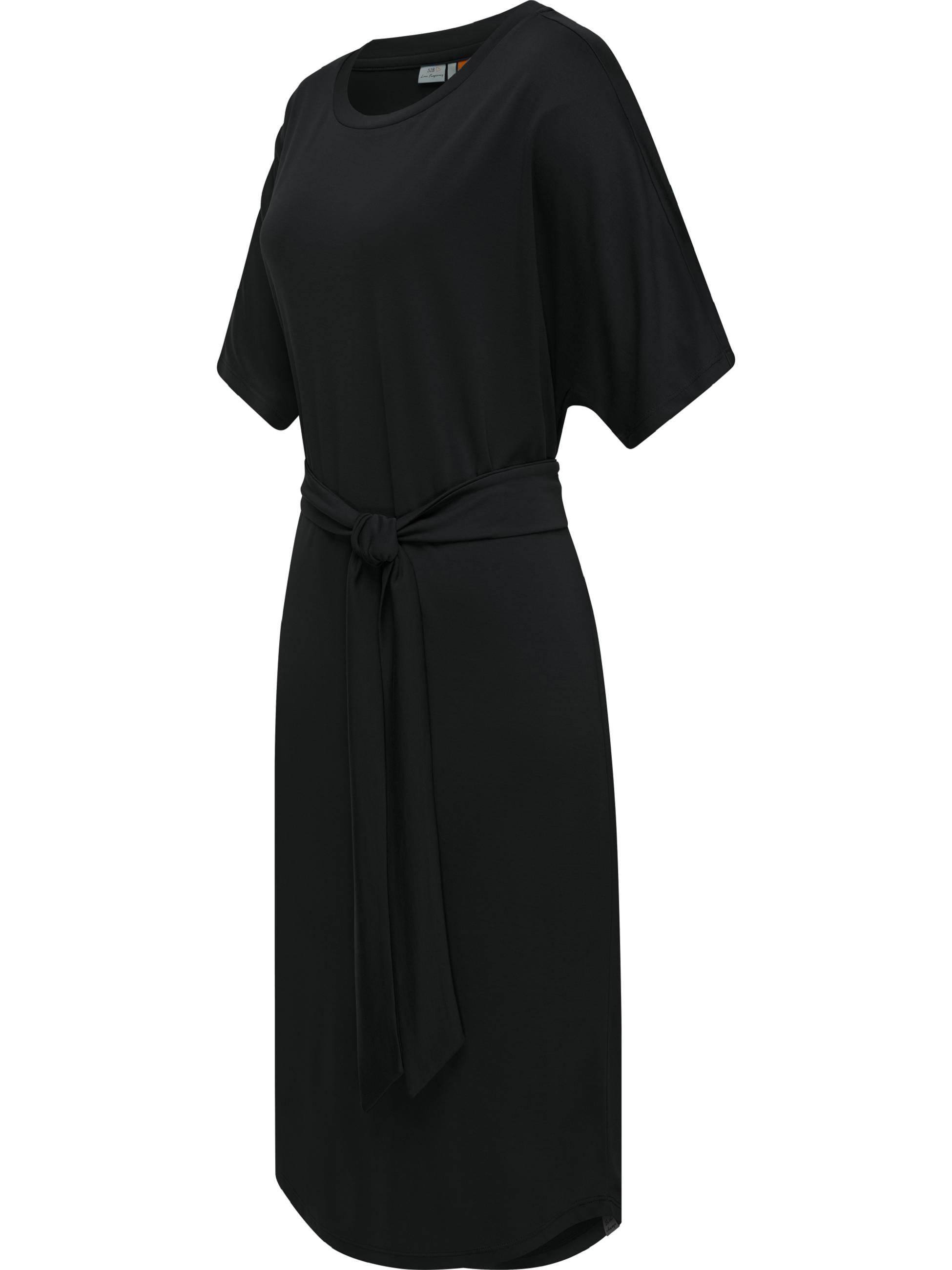 T-Shirt-Kleid mit Taillenband "Pallerma" Black