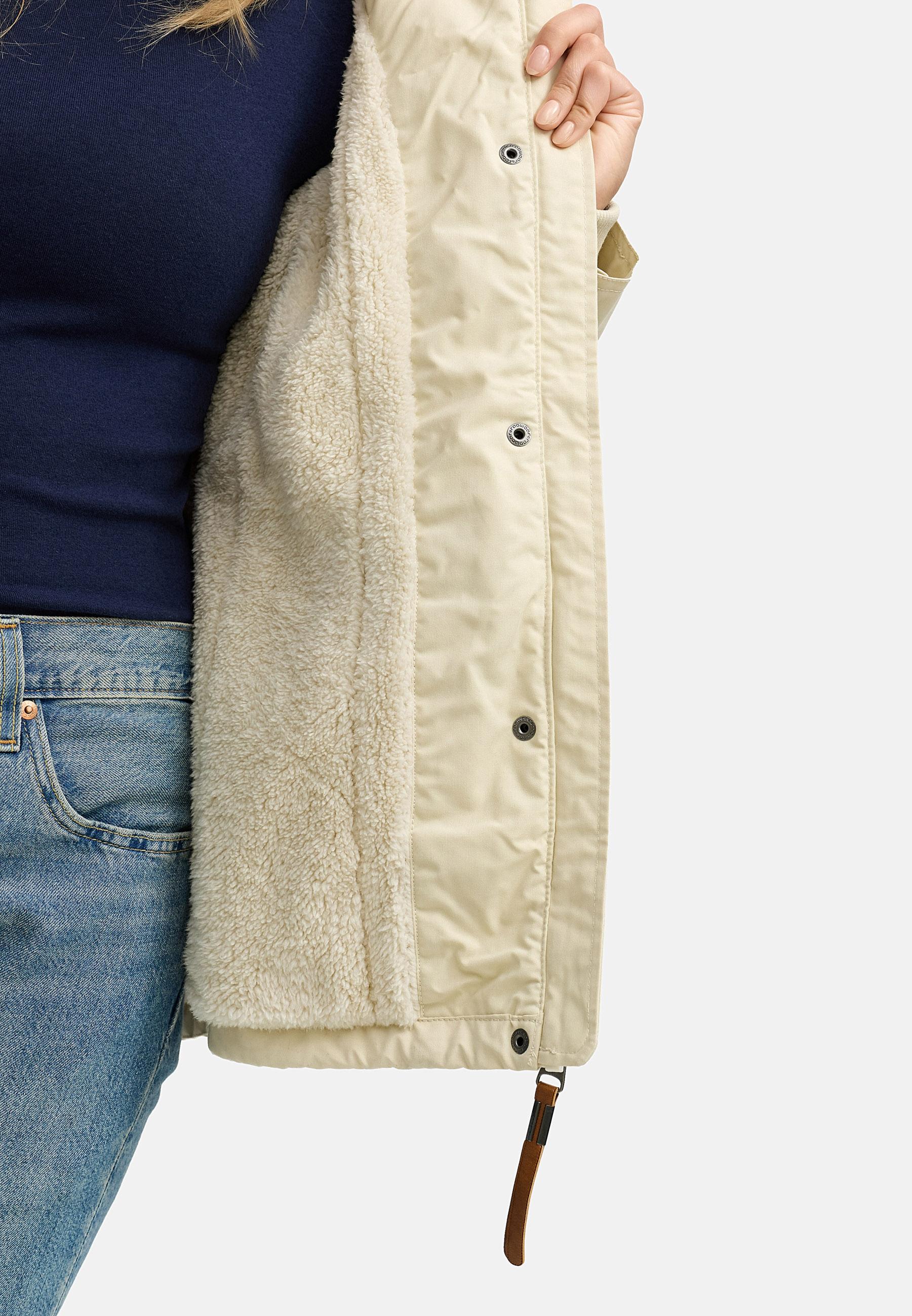 Winter Parka mit hohem Kragen und Kapuze "Parkker Warm" Beige