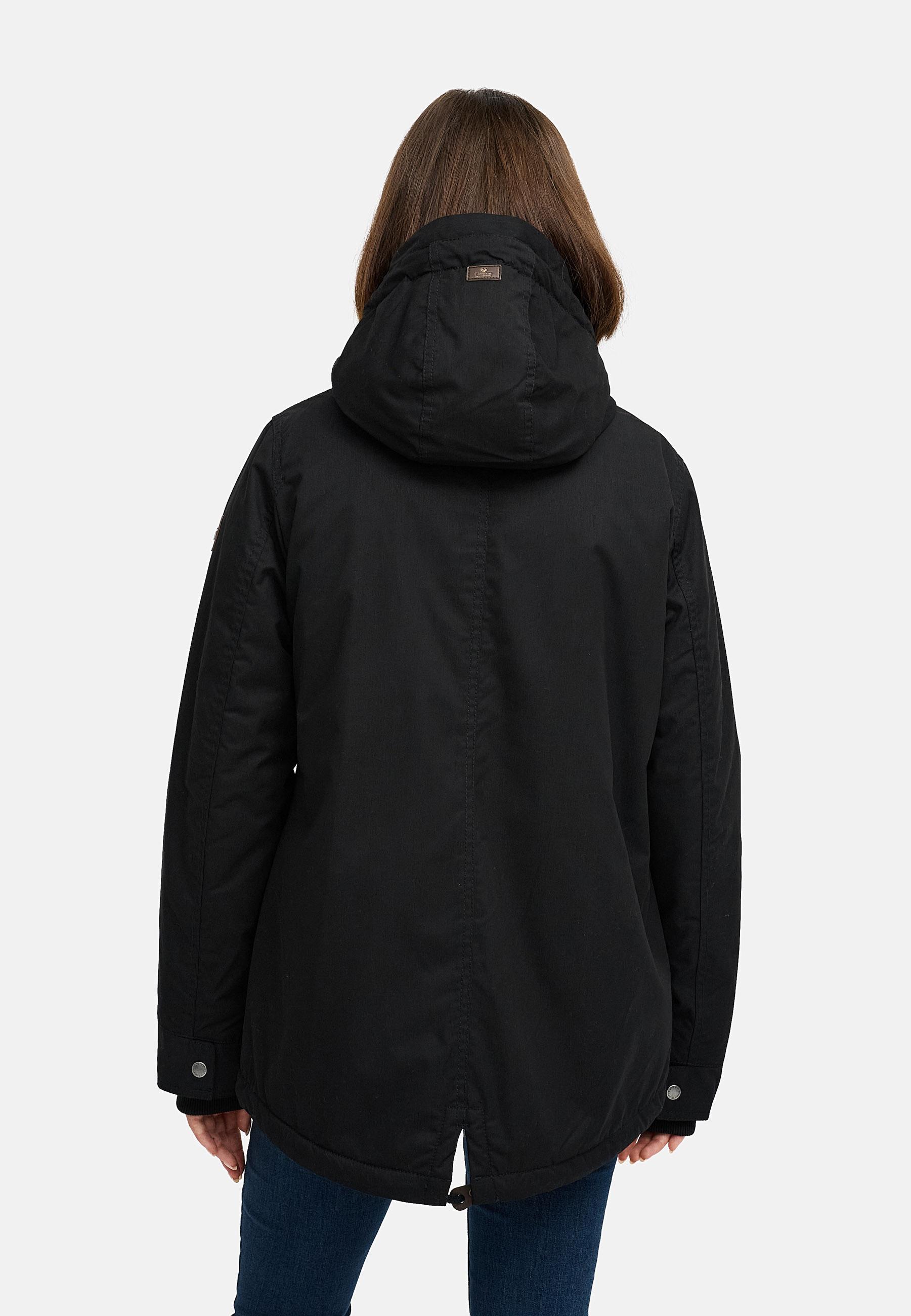 Winter Parka mit hohem Kragen und Kapuze "Parkker Warm" Black
