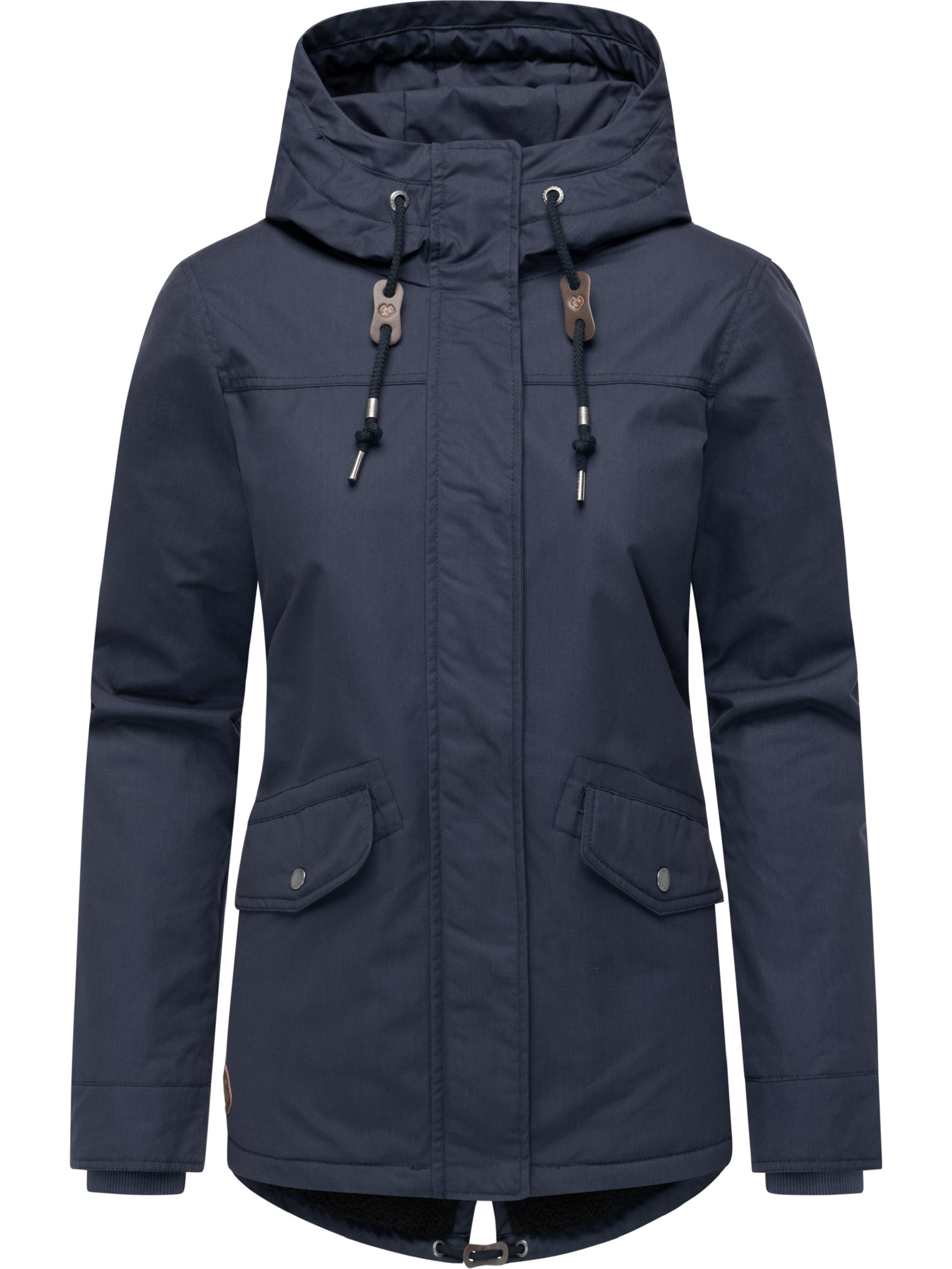 Winter Parka mit hohem Kragen und Kapuze "Parkker Warm" Navy