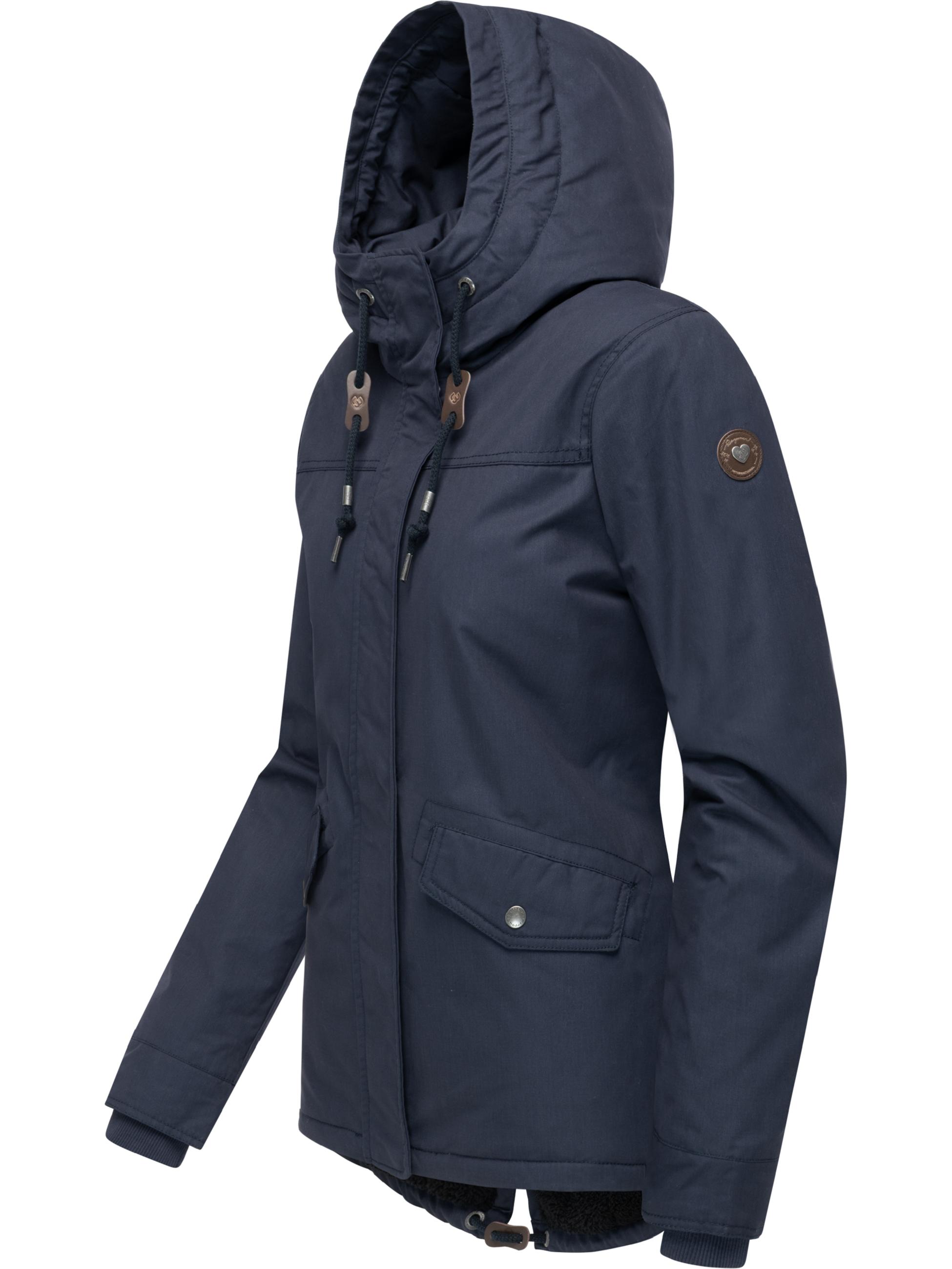 Winter Parka mit hohem Kragen und Kapuze "Parkker Warm" Navy