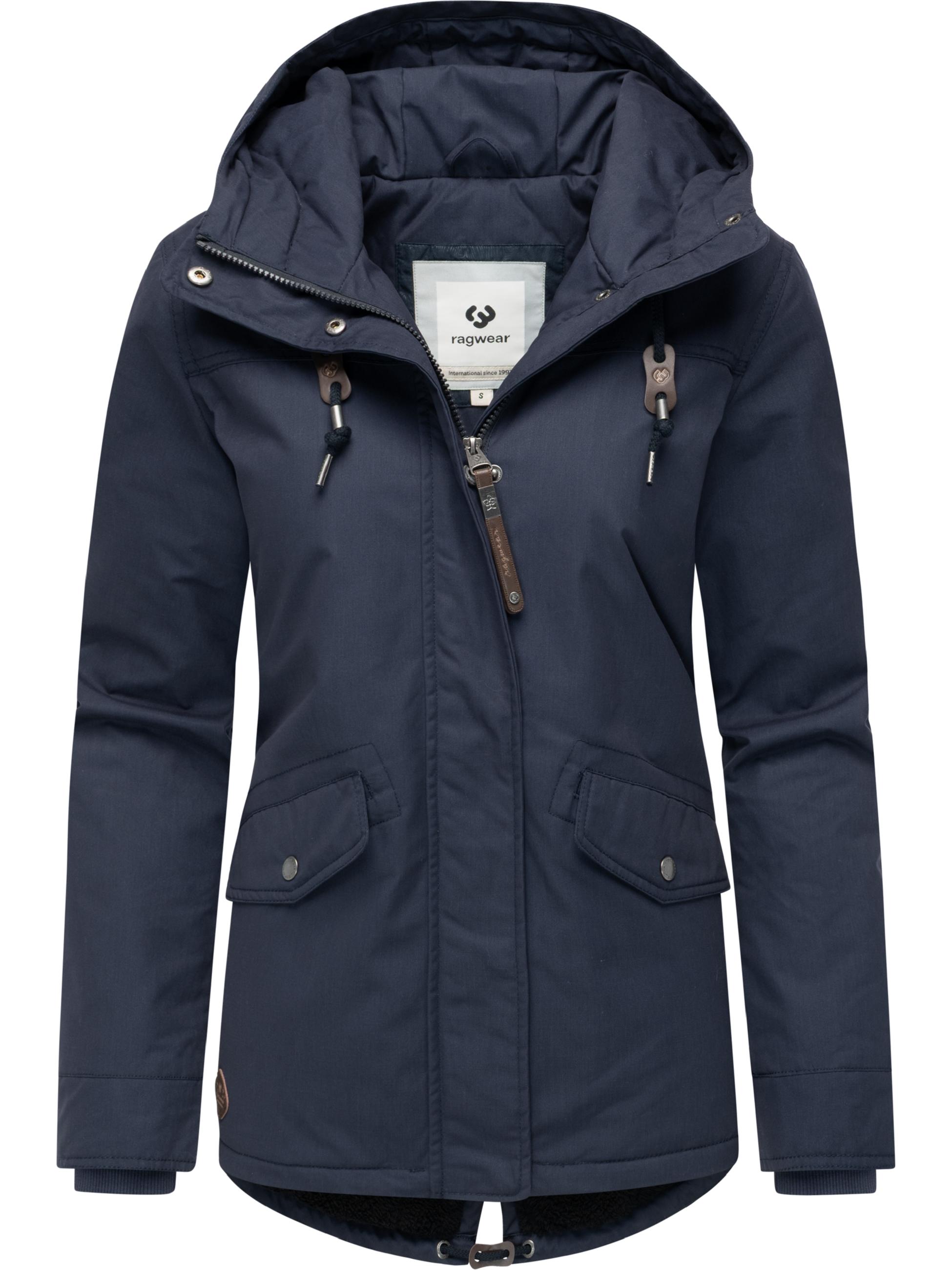 Winter Parka mit hohem Kragen und Kapuze "Parkker Warm" Navy
