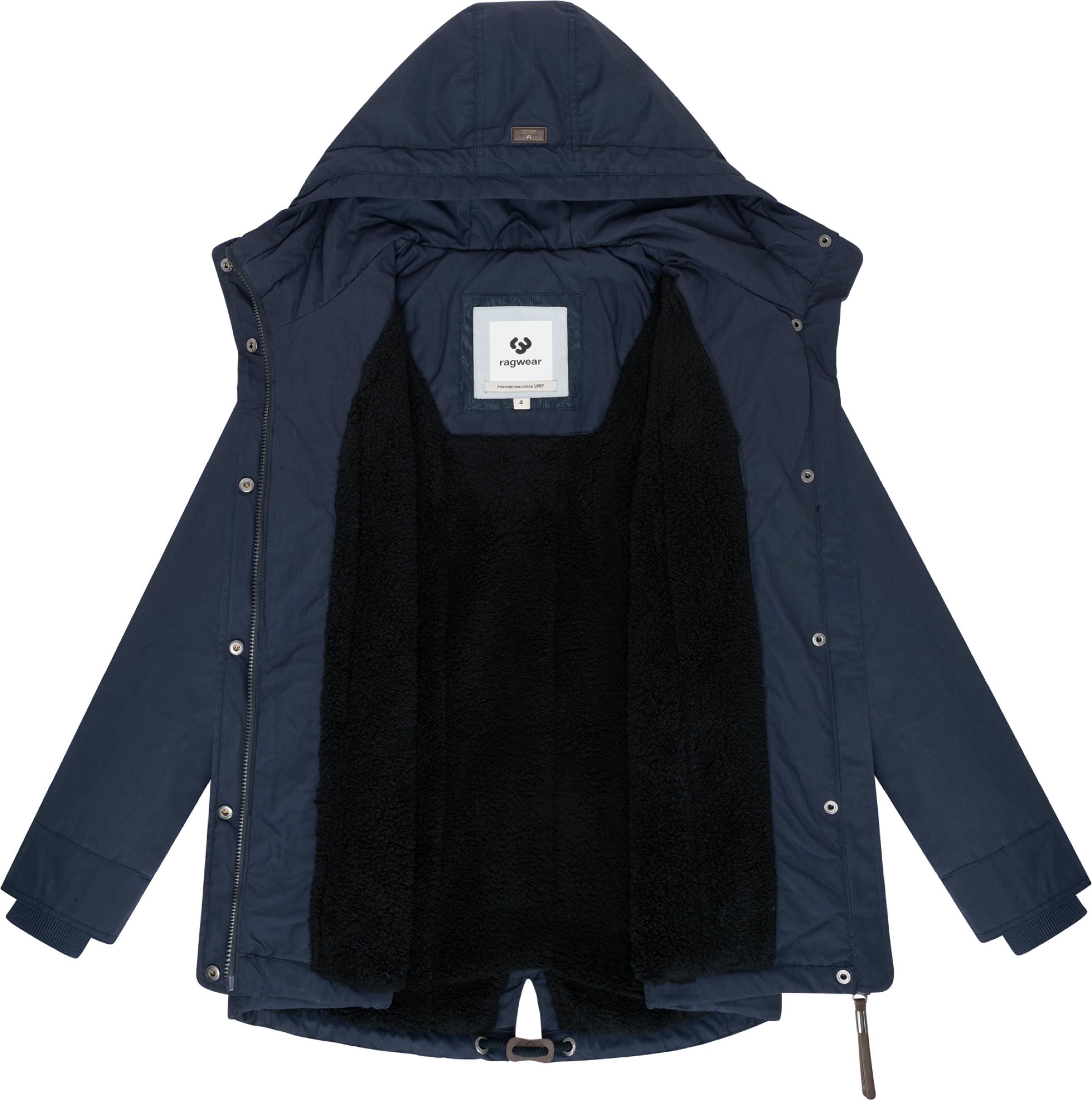 Winter Parka mit hohem Kragen und Kapuze "Parkker Warm" Navy