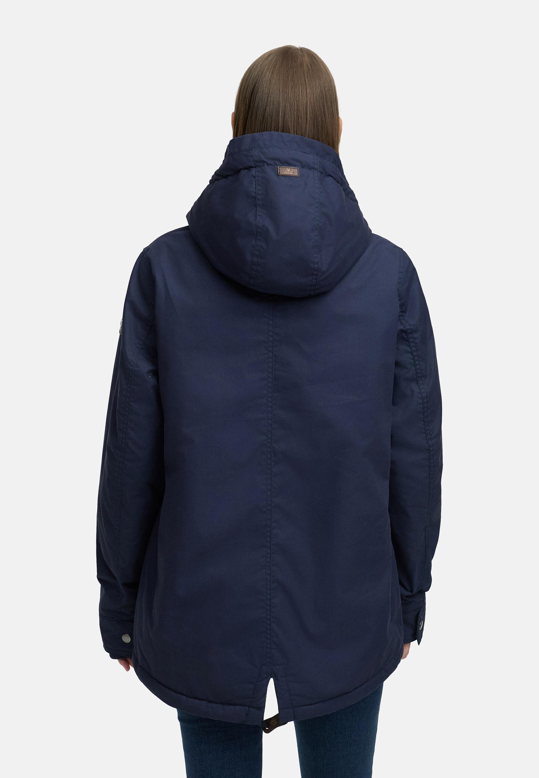 Winter Parka mit hohem Kragen und Kapuze "Parkker Warm" Navy