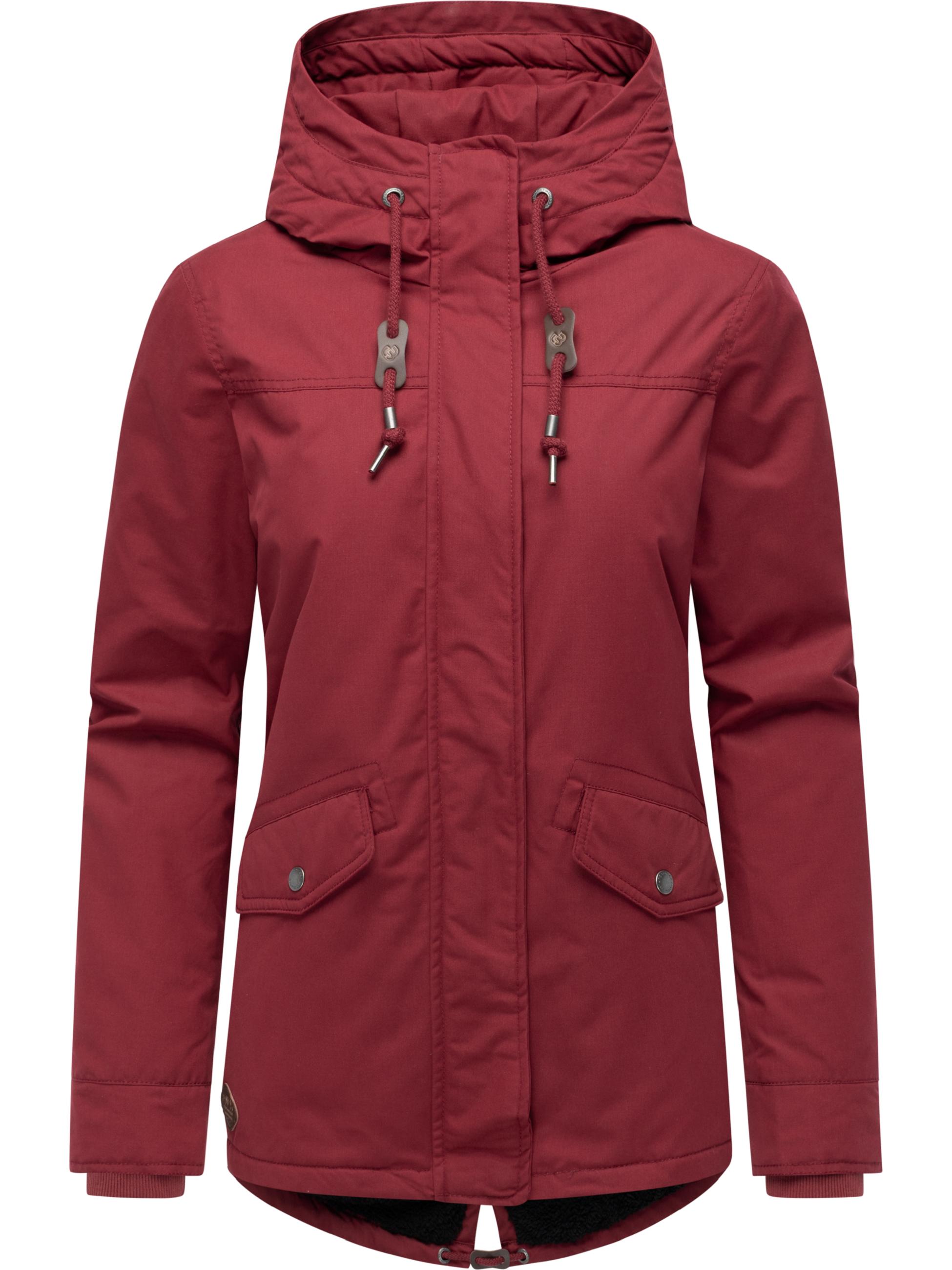 Winter Parka mit hohem Kragen und Kapuze "Parkker Warm" Wine Red
