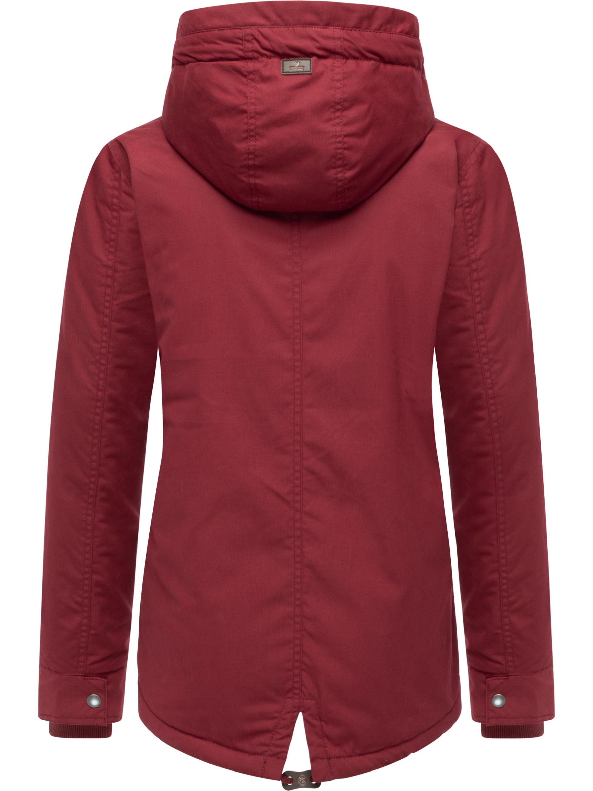Winter Parka mit hohem Kragen und Kapuze "Parkker Warm" Wine Red
