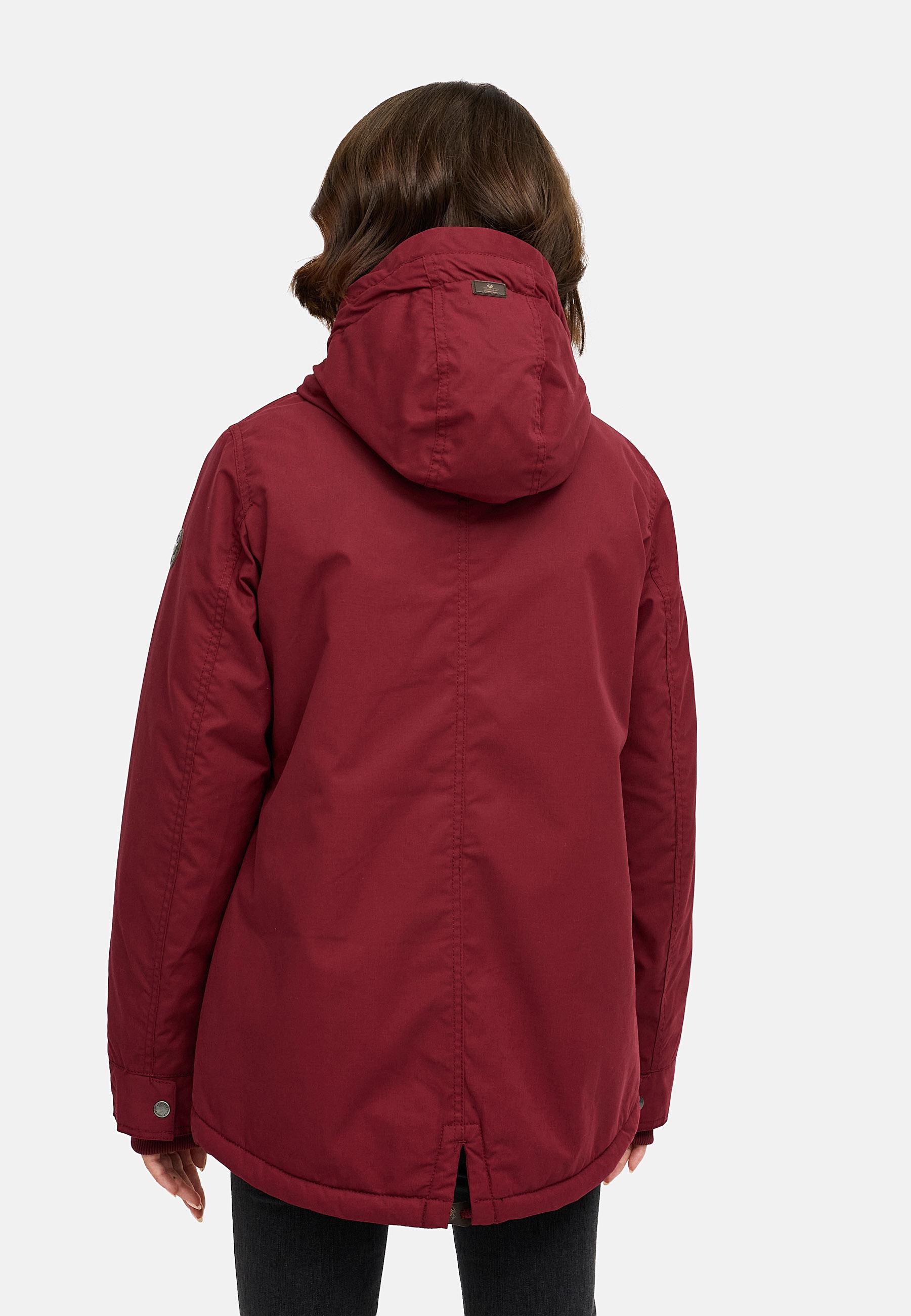 Winter Parka mit hohem Kragen und Kapuze "Parkker Warm" Wine Red