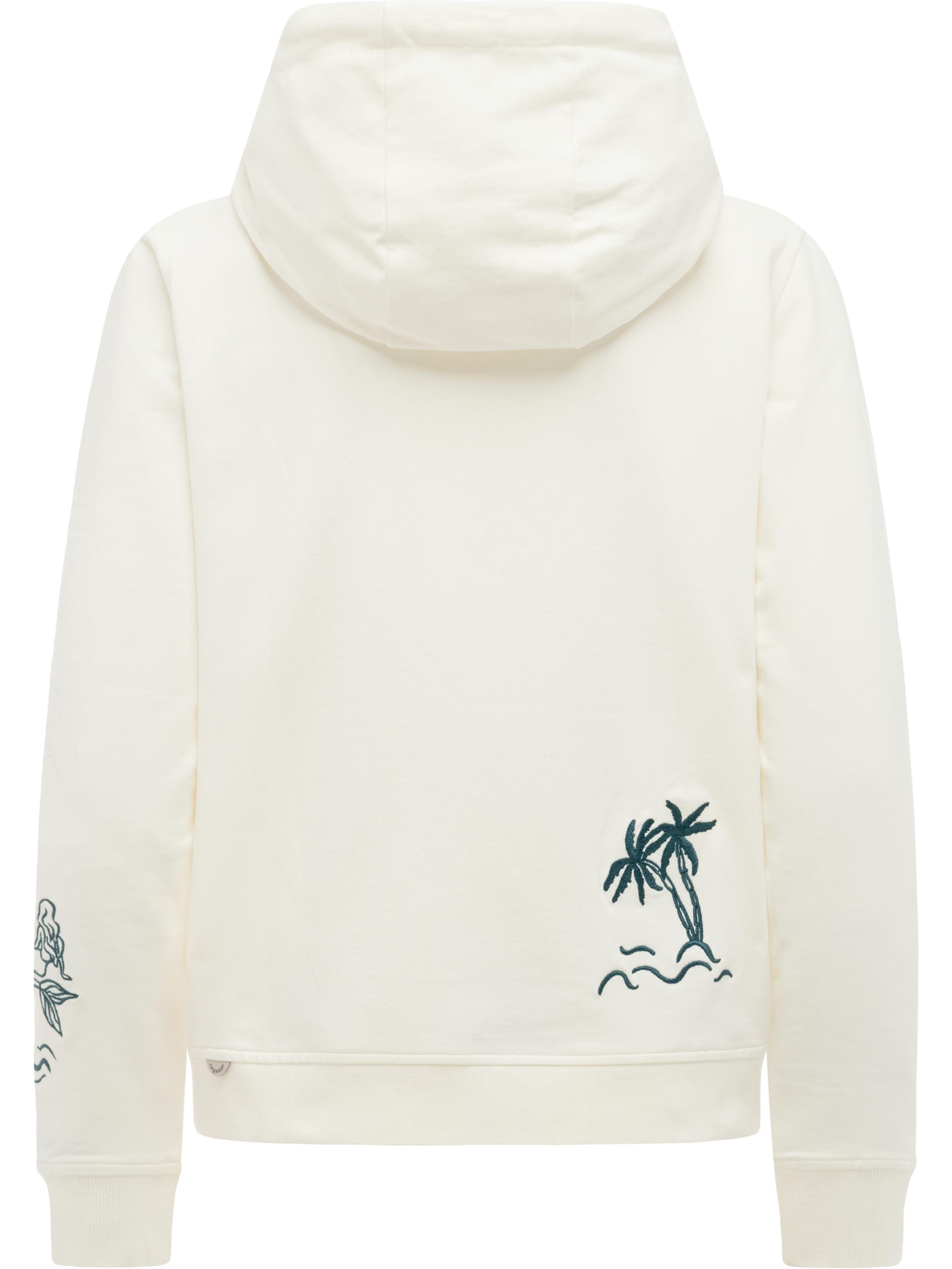 Sweatjacke mit Stickereien "Parya Embro" Ivory