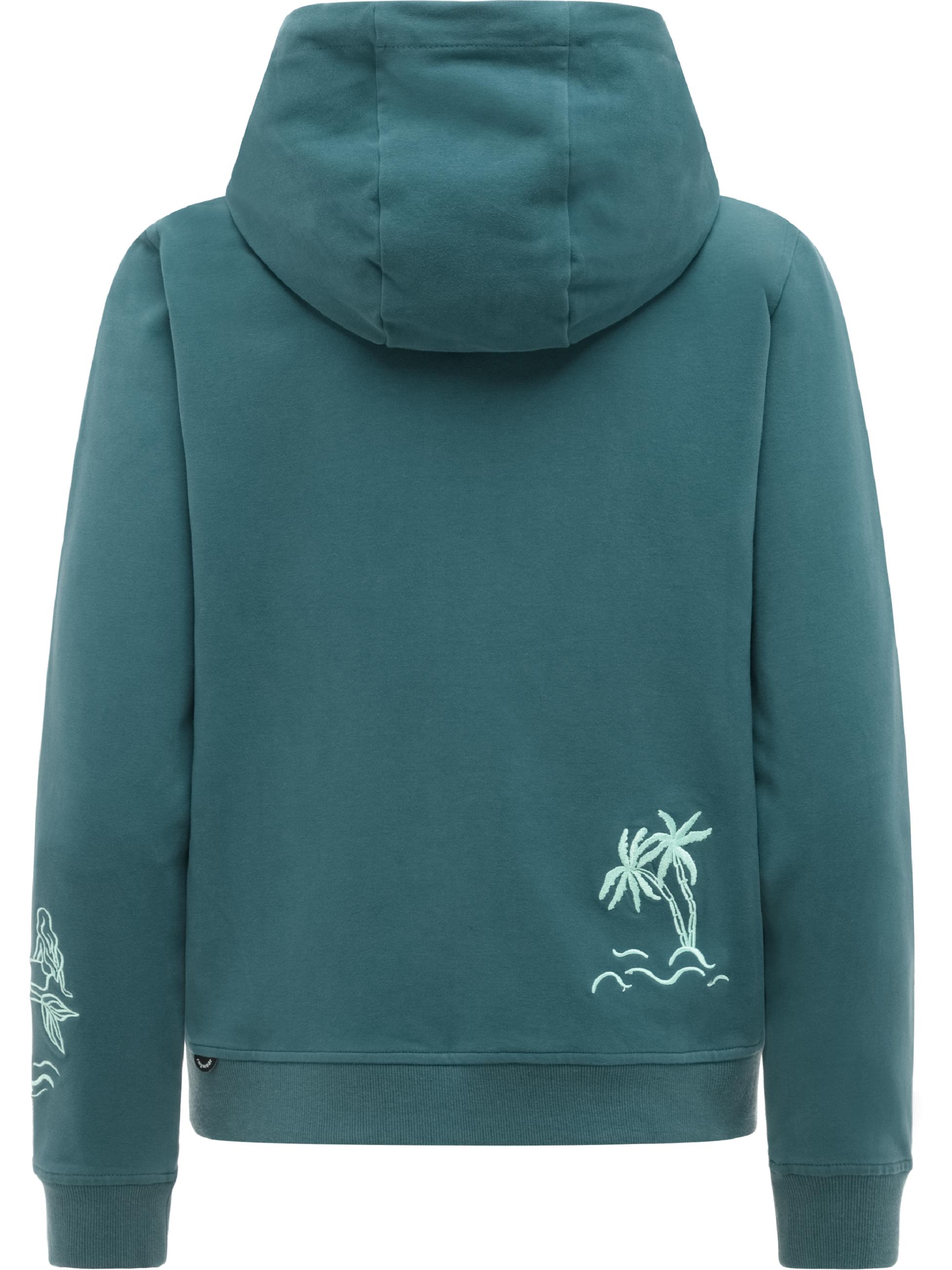 Sweatjacke mit Stickereien "Parya Embro" Ocean Green