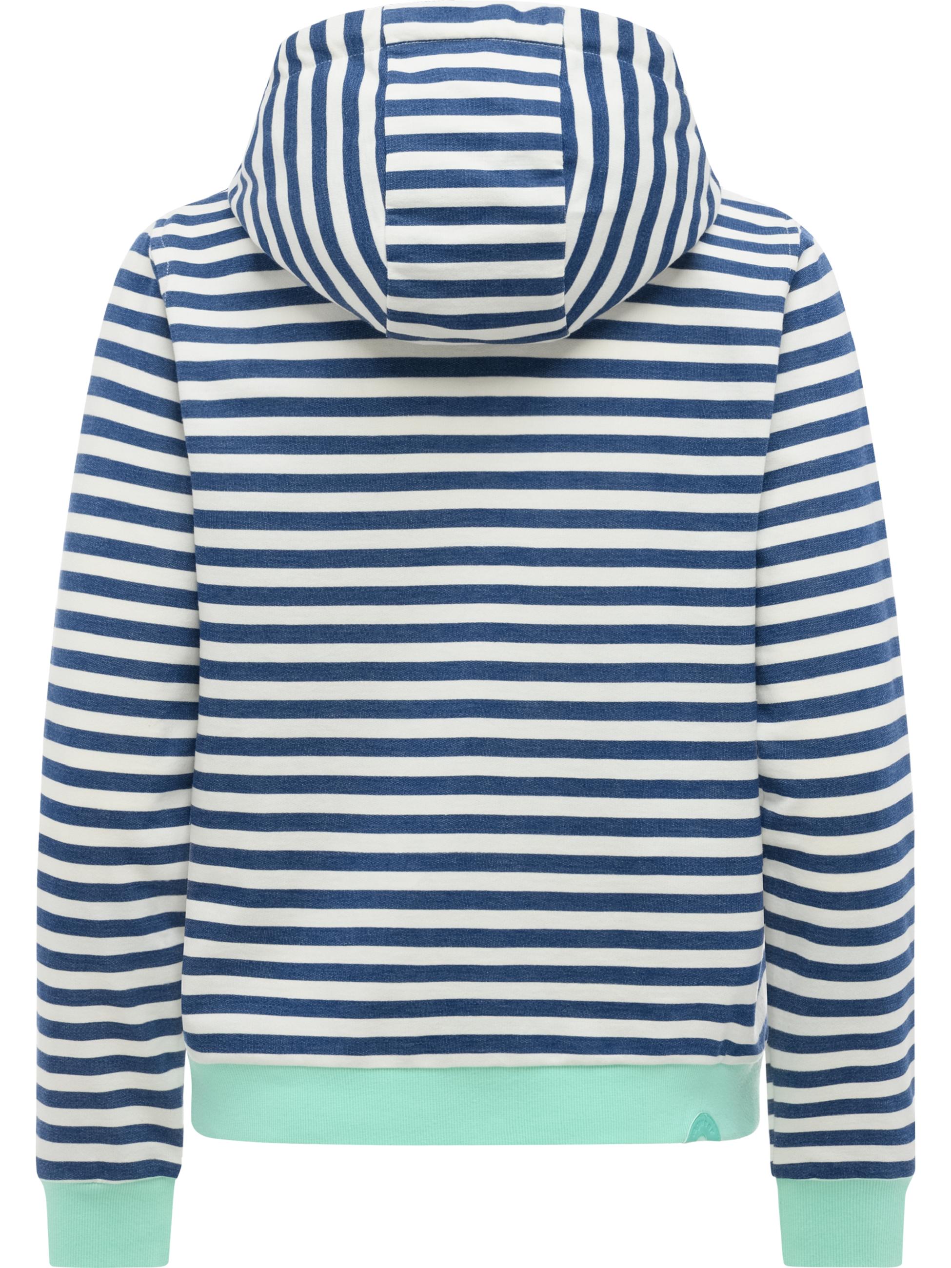 Gestreifte Sweatjacke mit Stickerei "Parya Stripes" Navy