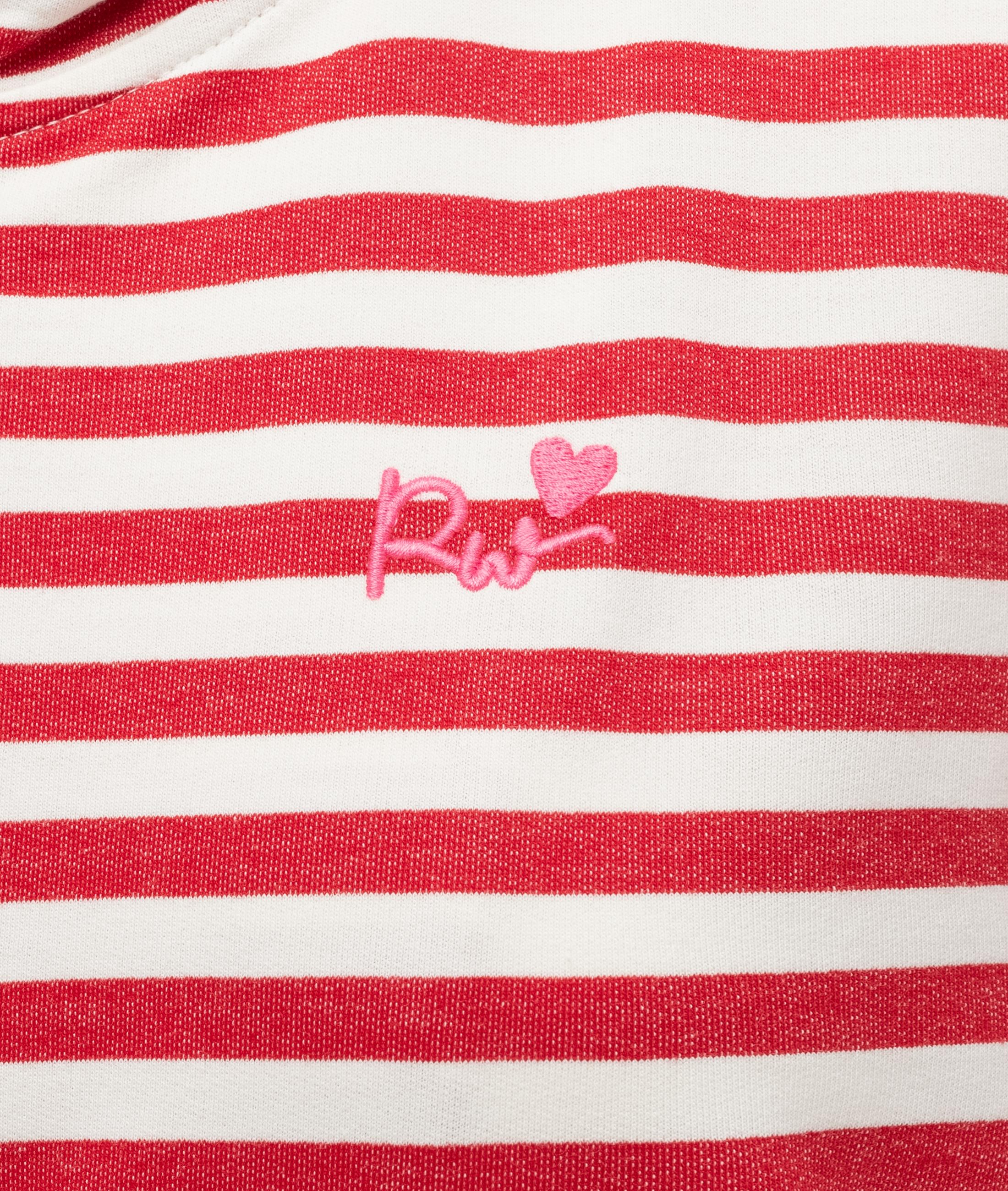 Gestreifte Sweatjacke mit Stickerei "Parya Stripes" Red