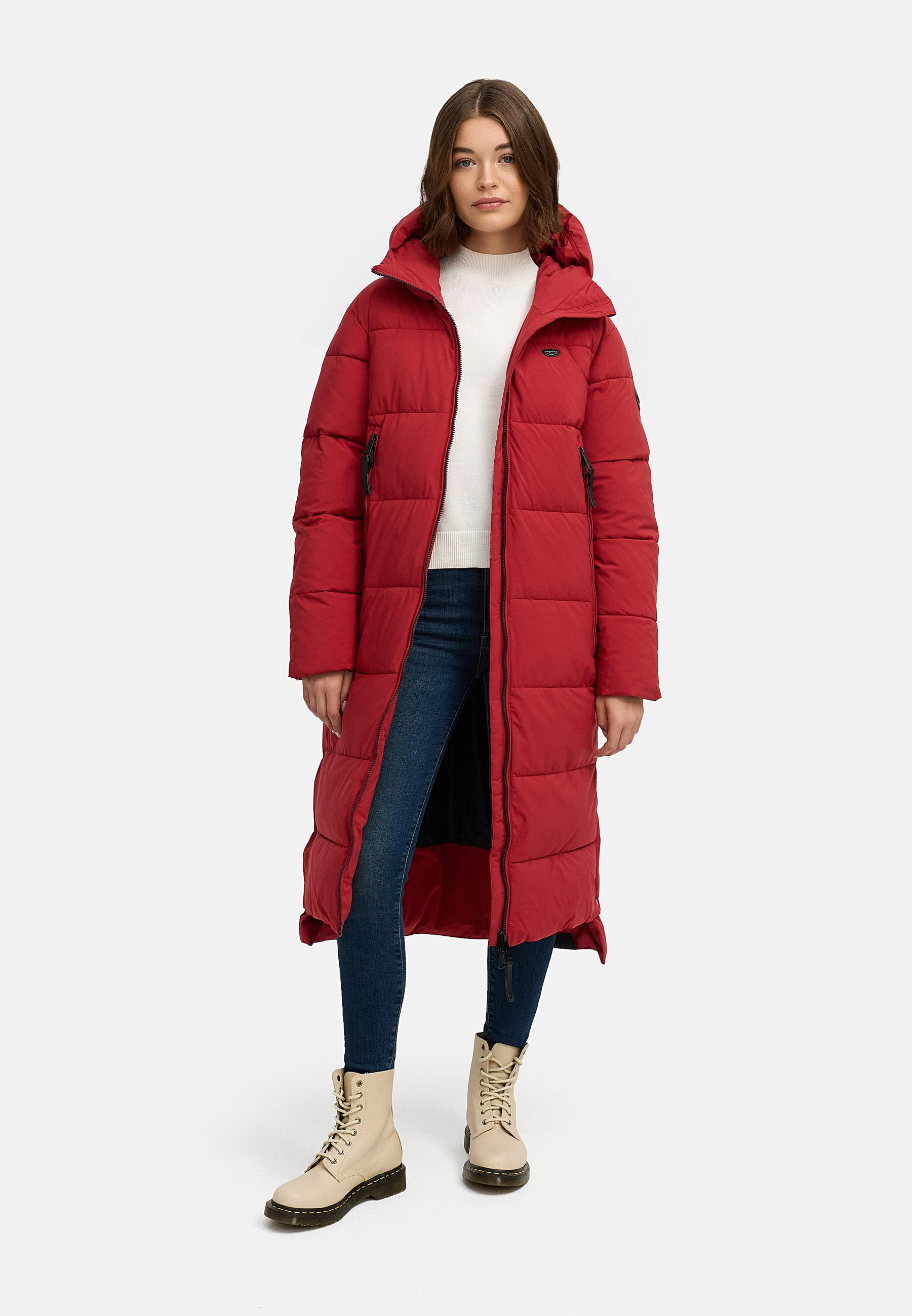 Wasserdichter Winter Steppmantel mit Kapuze "Patrise" Dark Red25