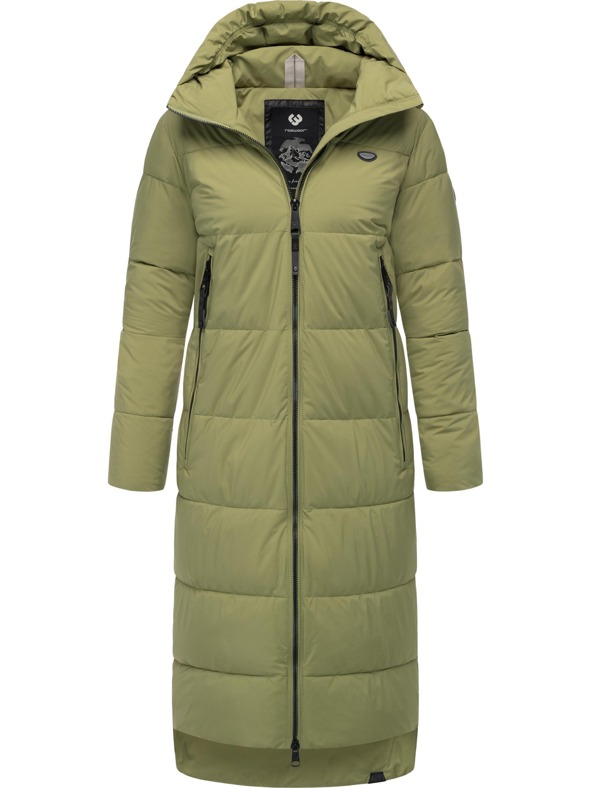 Wasserdichter Winter Steppmantel mit Kapuze "Patrise" Olive Leaf25