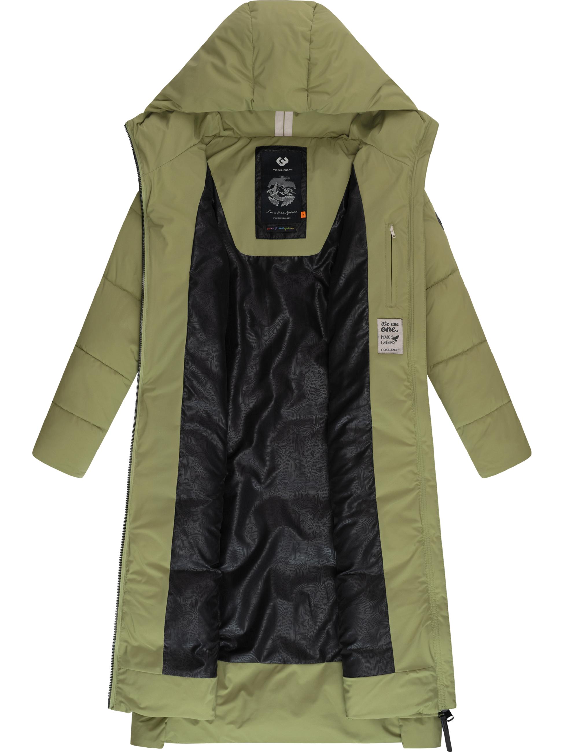 Wasserdichter Winter Steppmantel mit Kapuze "Patrise" Olive Leaf25