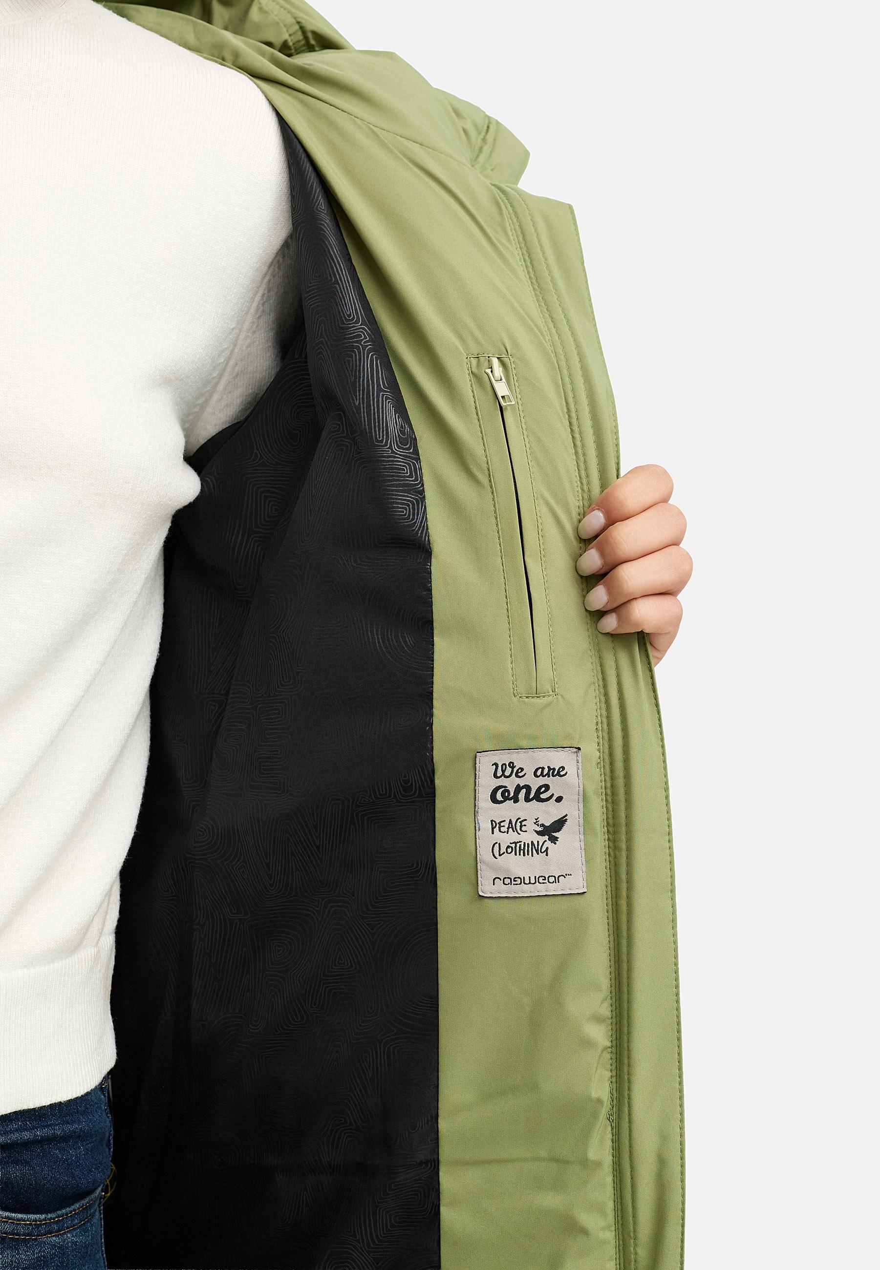 Wasserdichter Winter Steppmantel mit Kapuze "Patrise" Olive Leaf25