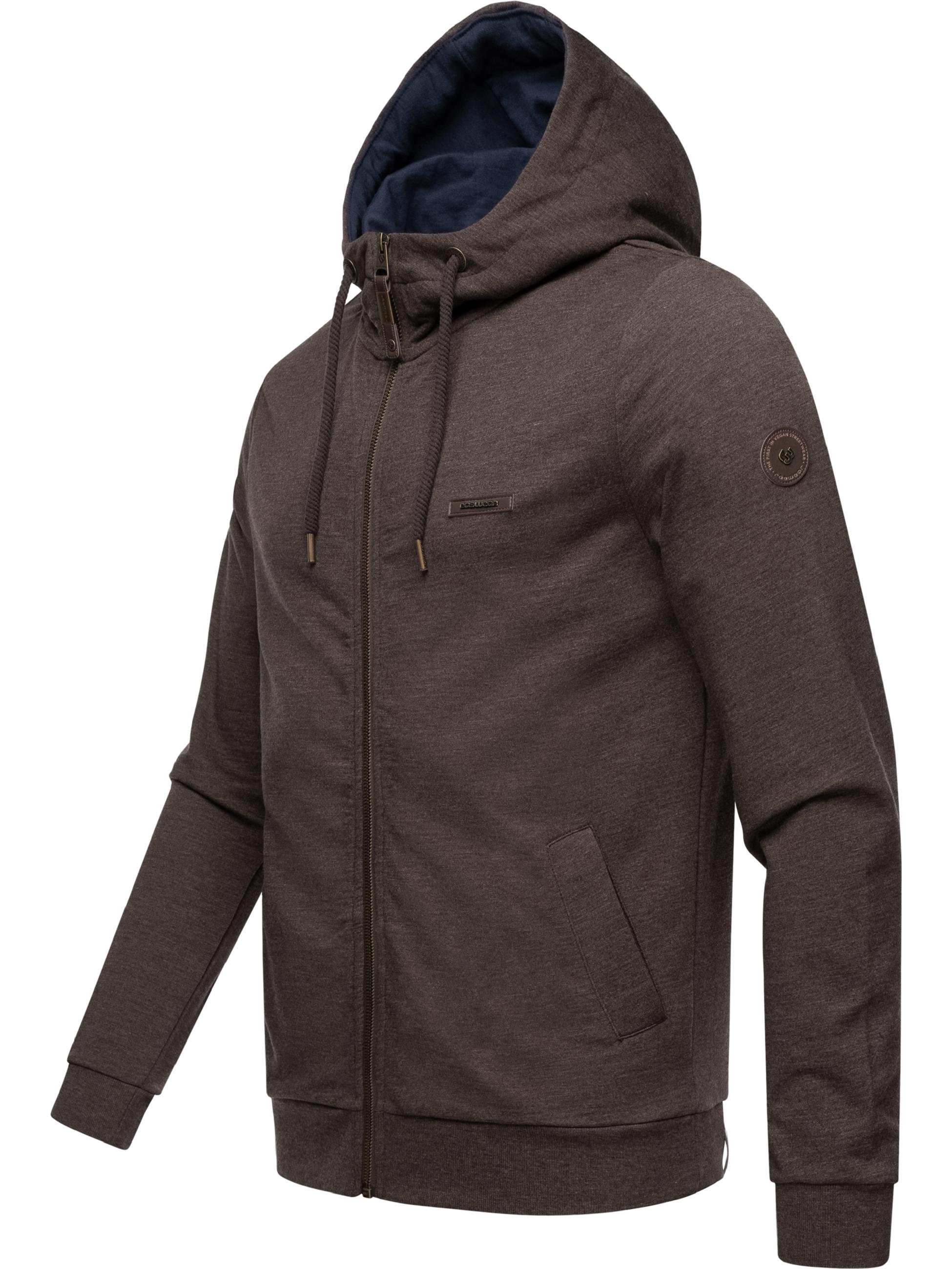 Sweatjacke mit Kapuze "Patry" Dark Brown