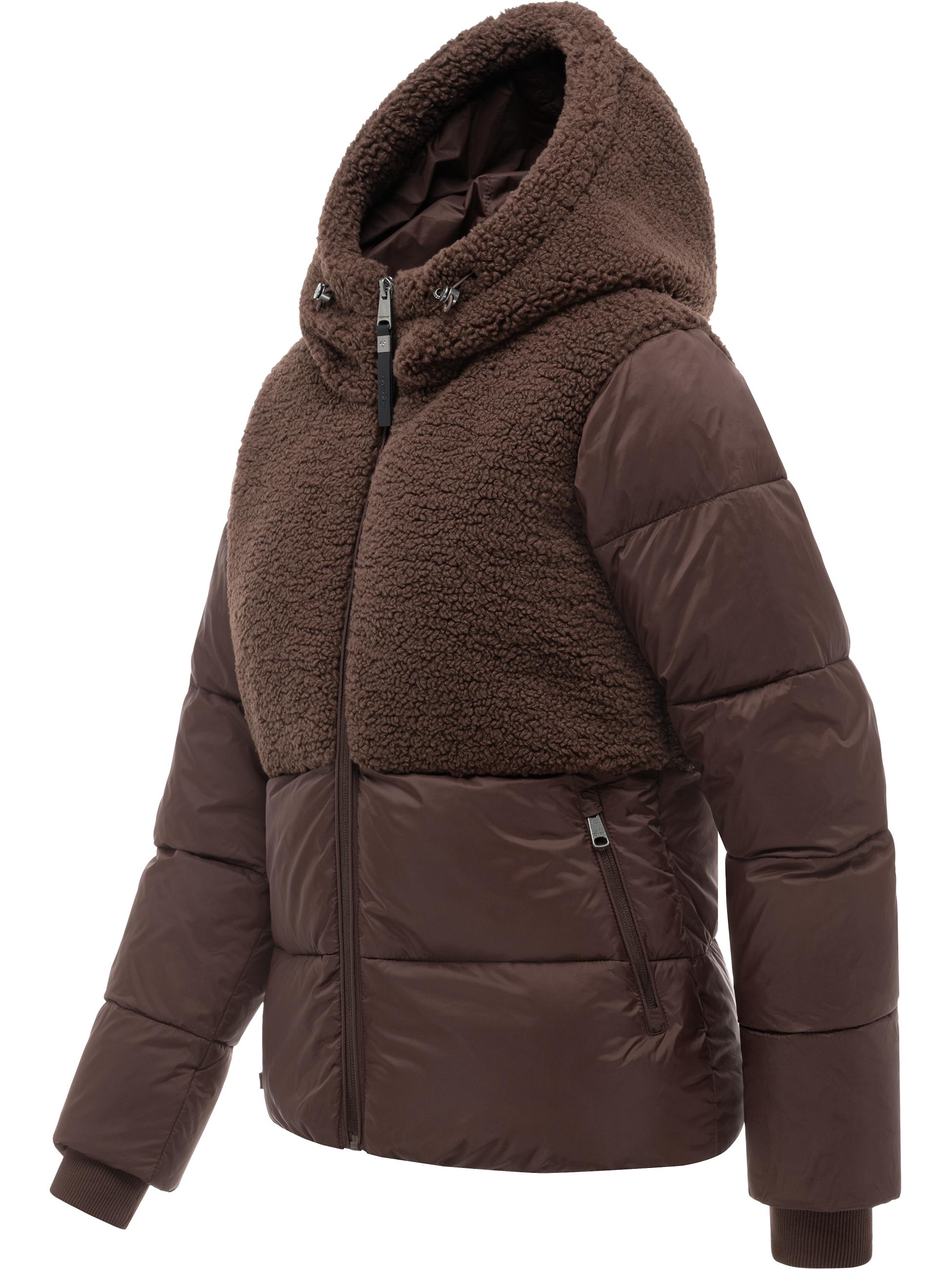 Winter Steppjacke mit Plüsch "Patuff Y" Dark Choco