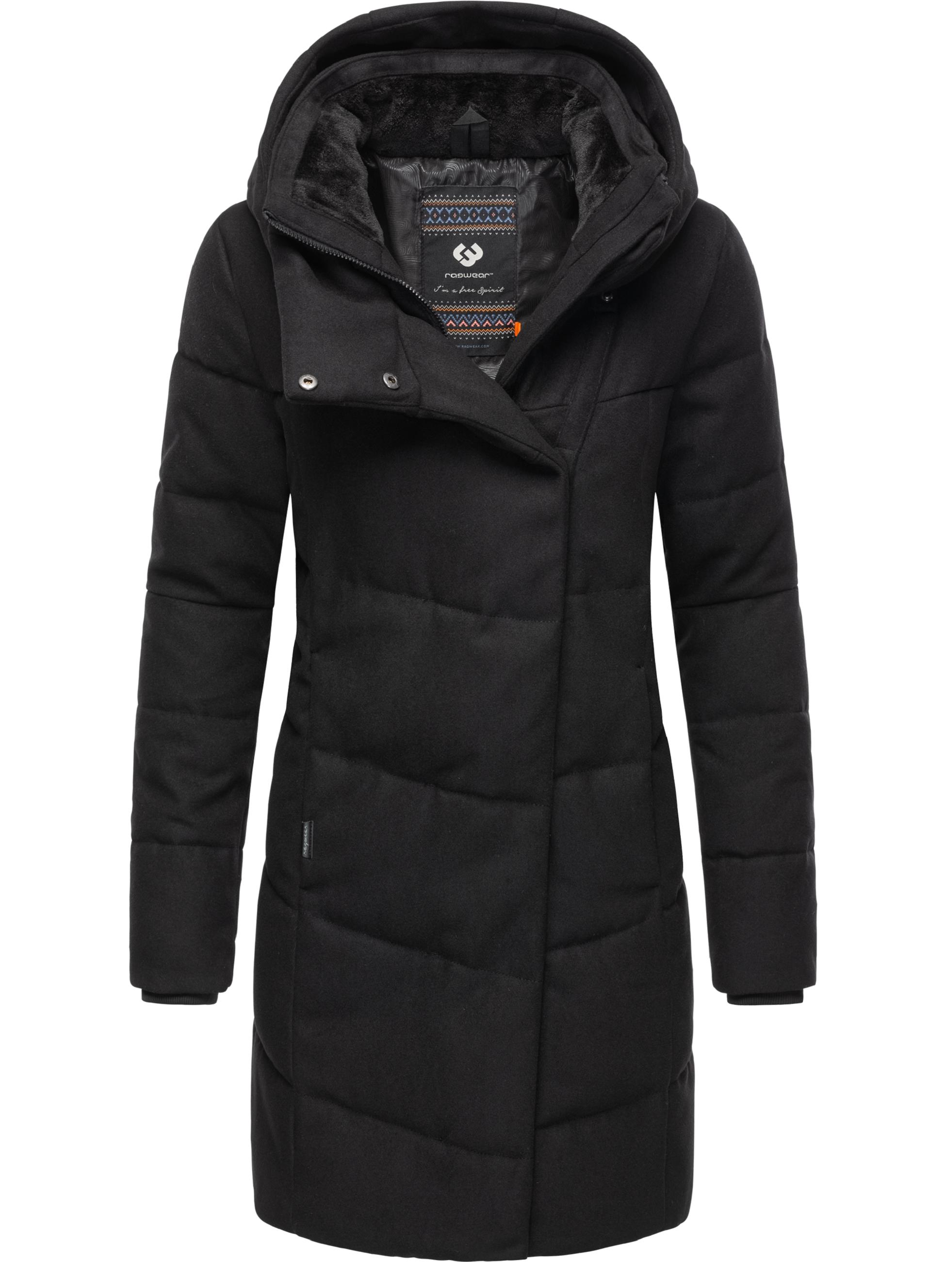 Steppmantel in Woll-Optik "Pavla Coat" Black