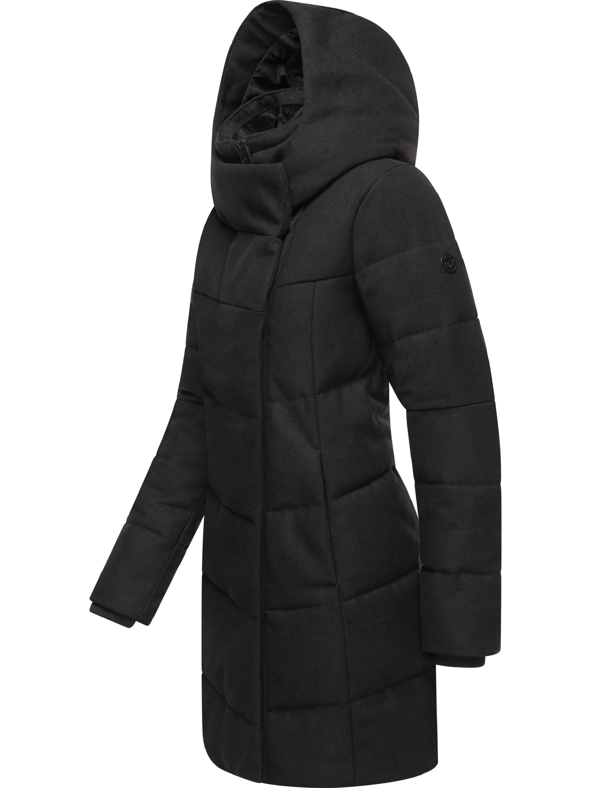 Steppmantel in Woll-Optik "Pavla Coat" Black