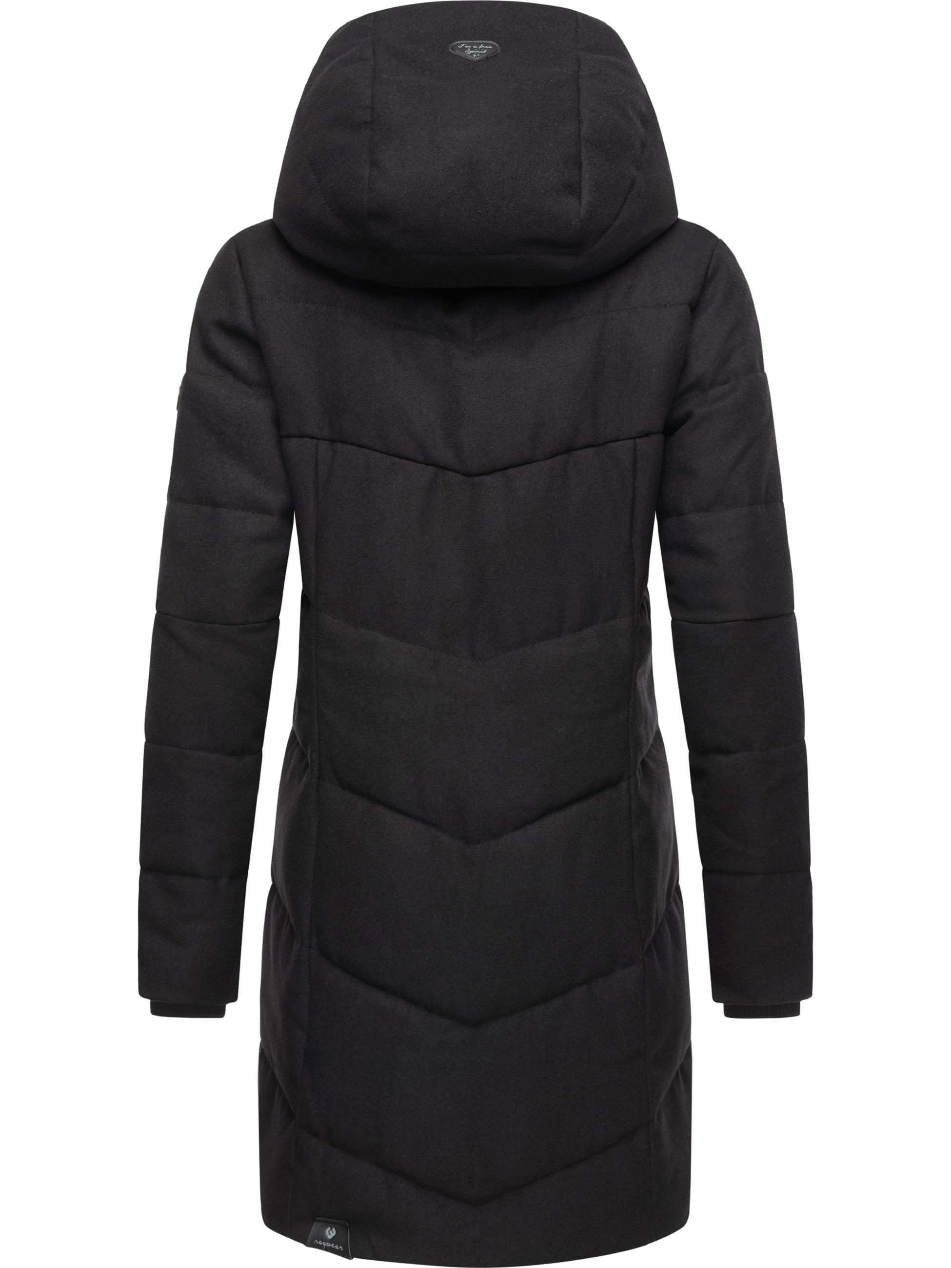 Steppmantel in Woll-Optik "Pavla Coat" Black