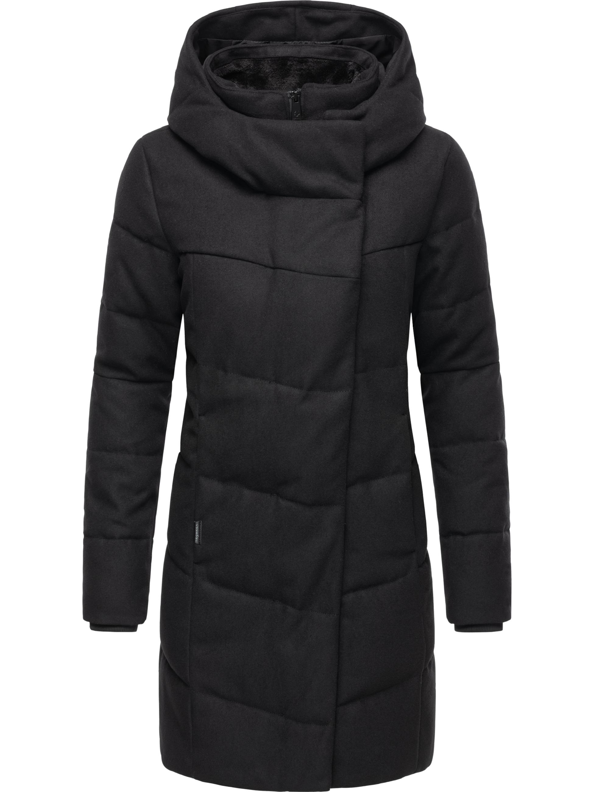 Steppmantel in Woll-Optik "Pavla Coat" Black